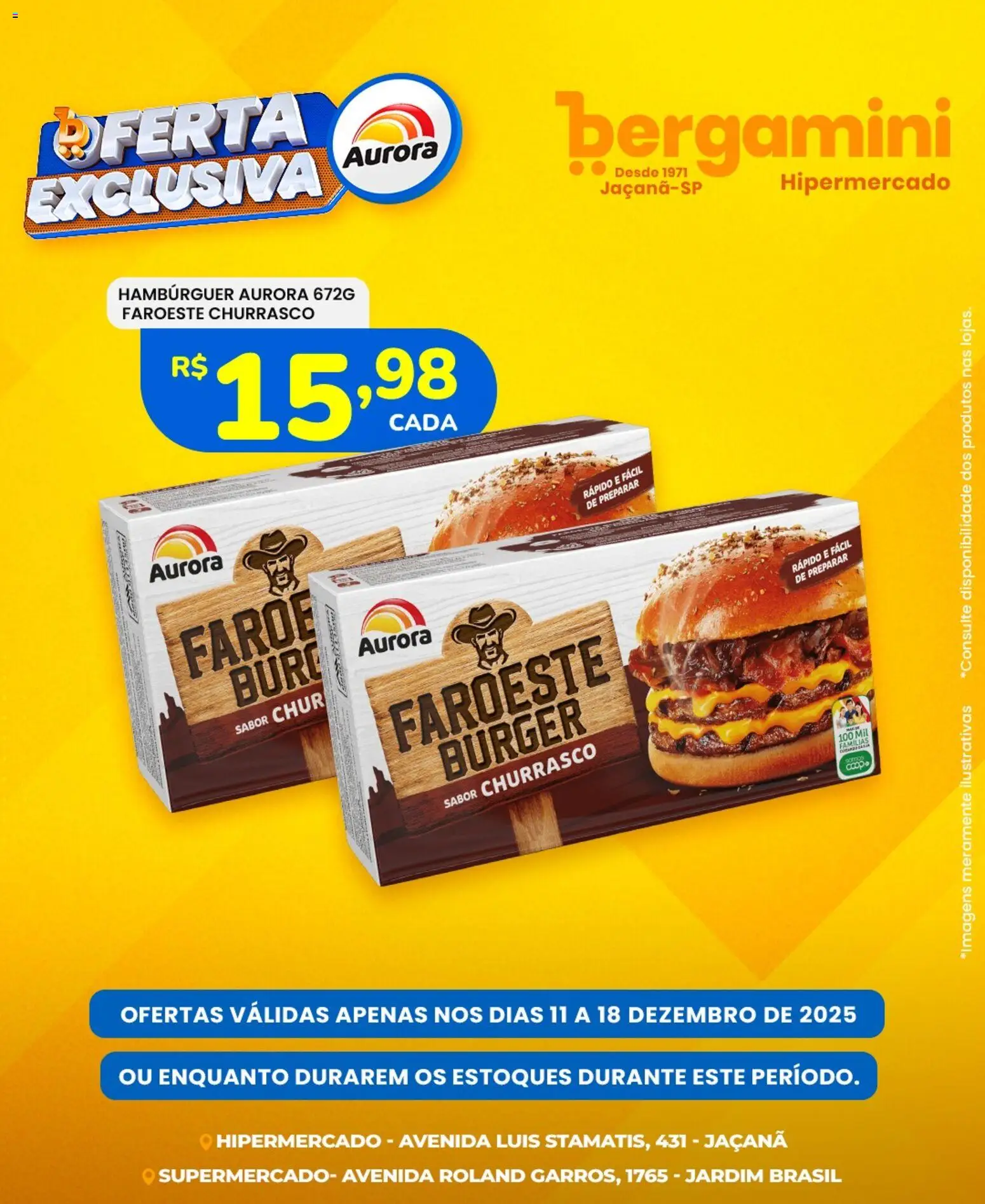 Supermercado Bergamini Folheto - válido de 11.12.2025 | Página: 6 | Produtos: Hambúrguer