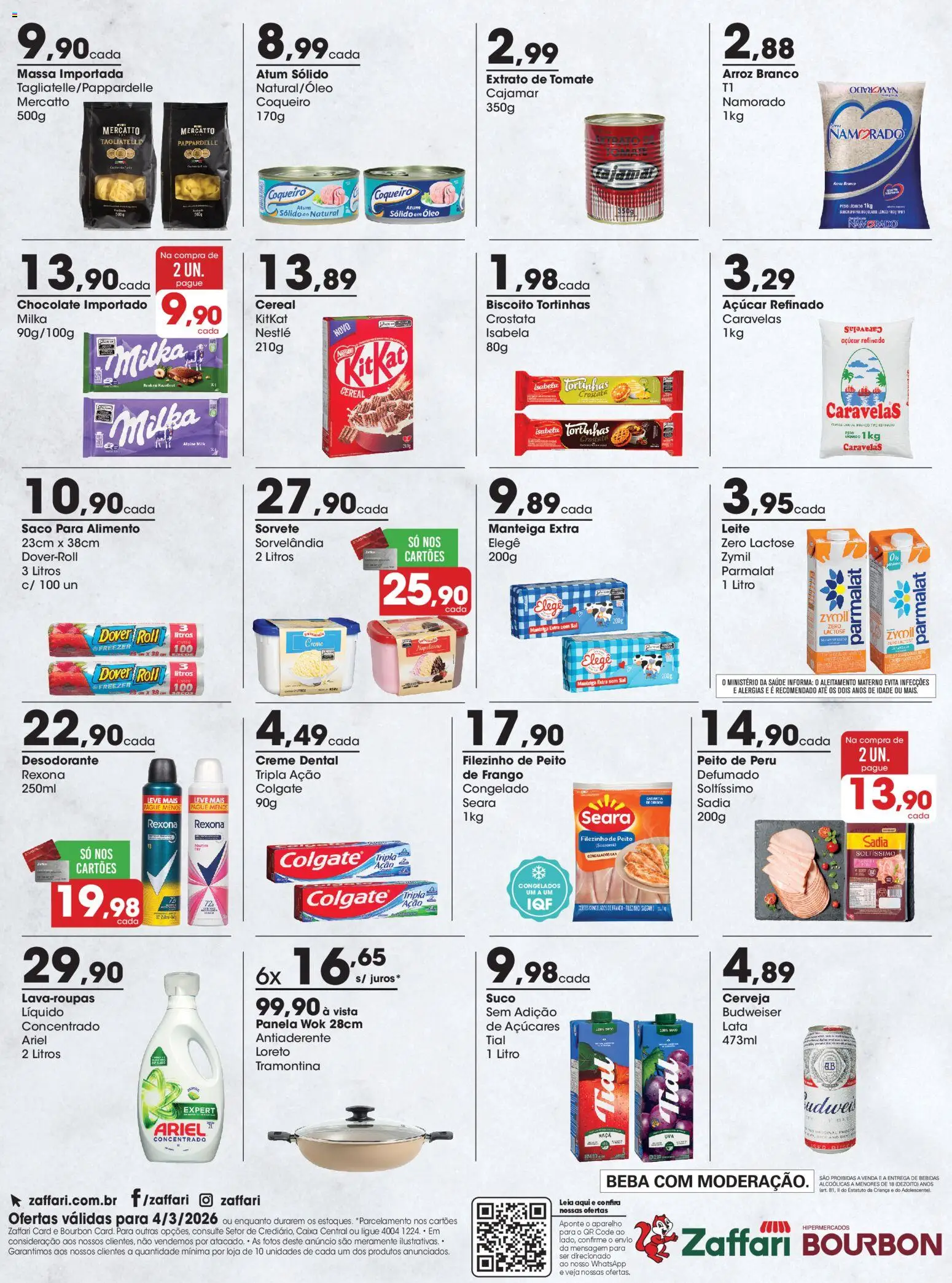Zaffari Folheto - válido de 04.03.2026 | Página: 2 | Produtos: Biscoito, Piso, Desodorante, Arroz