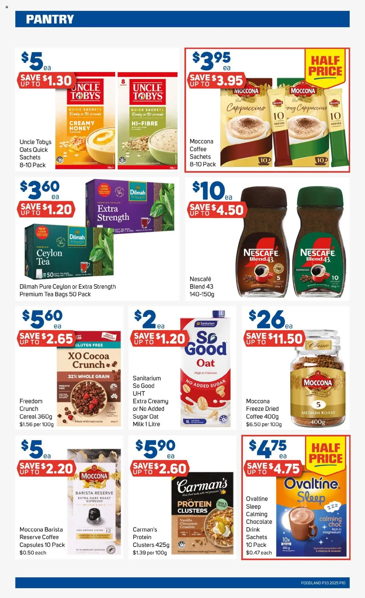 Foodland catalogue - valid from 13.08.2025 | Page: 10 | Products: Cocoa, Milk, Tea, Moccona