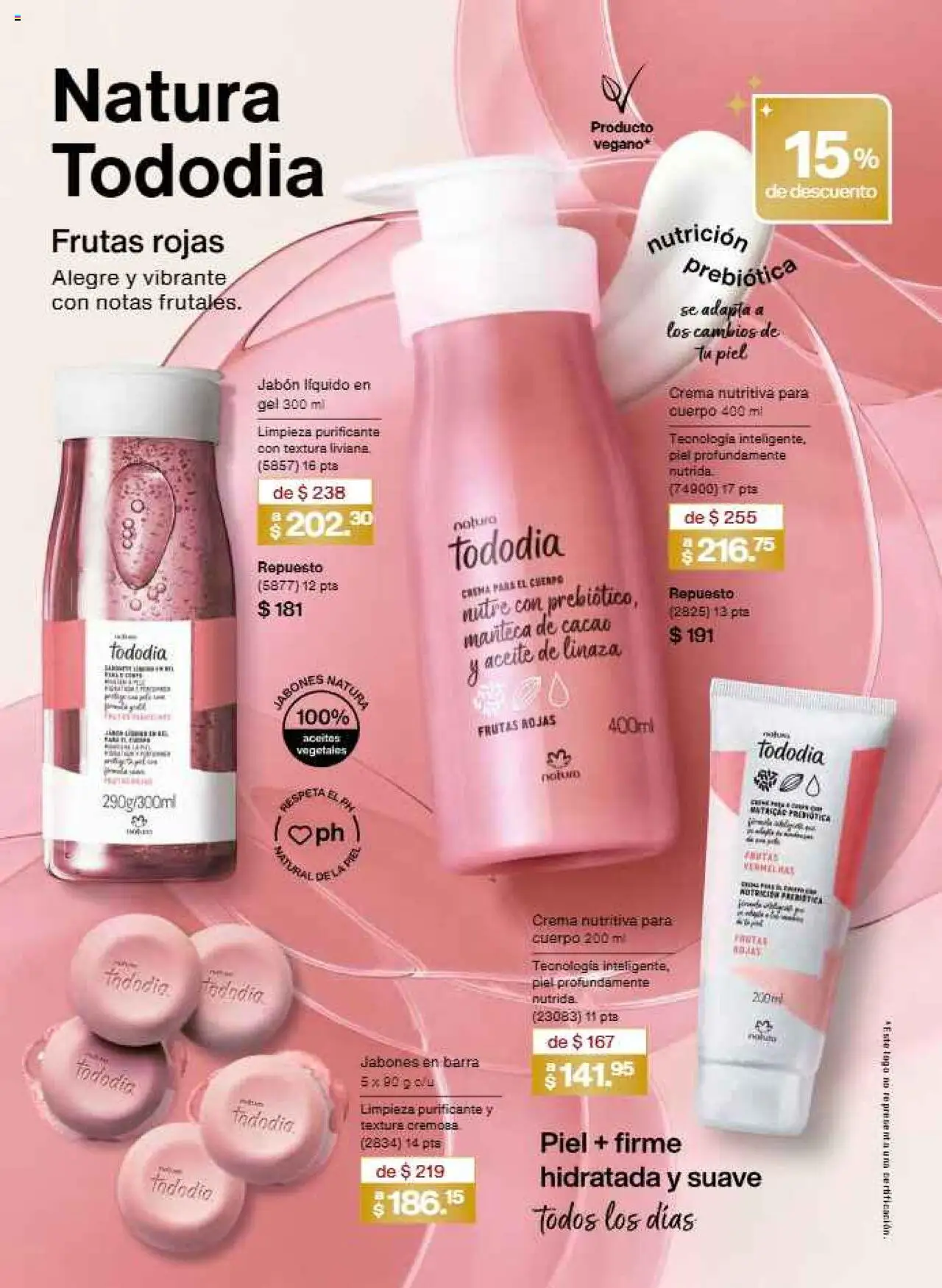 Nuevas ofertas de Natura válidas en toda la República Mexicana desde el 22.11.2025. ¡Encuentra las mejores ofertas en Natura campaña 17 2025! | Página: 135 | Productos: Jabón líquido, Cacao, Barra, Jabón