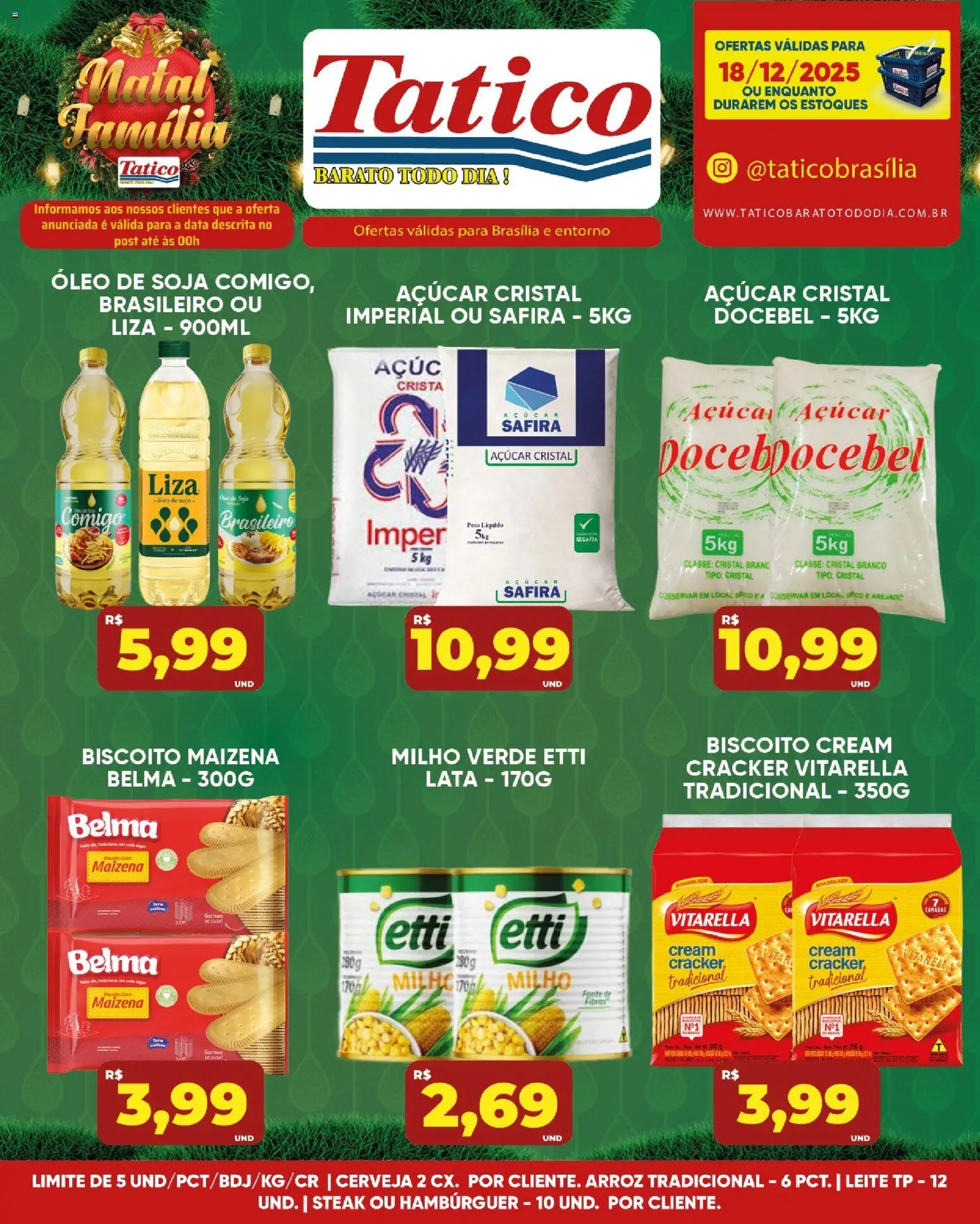 Tatico Folheto - válido de 19.12.2025 | Página: 33 | Produtos: Biscoito, Arroz, Hambúrguer, Soja