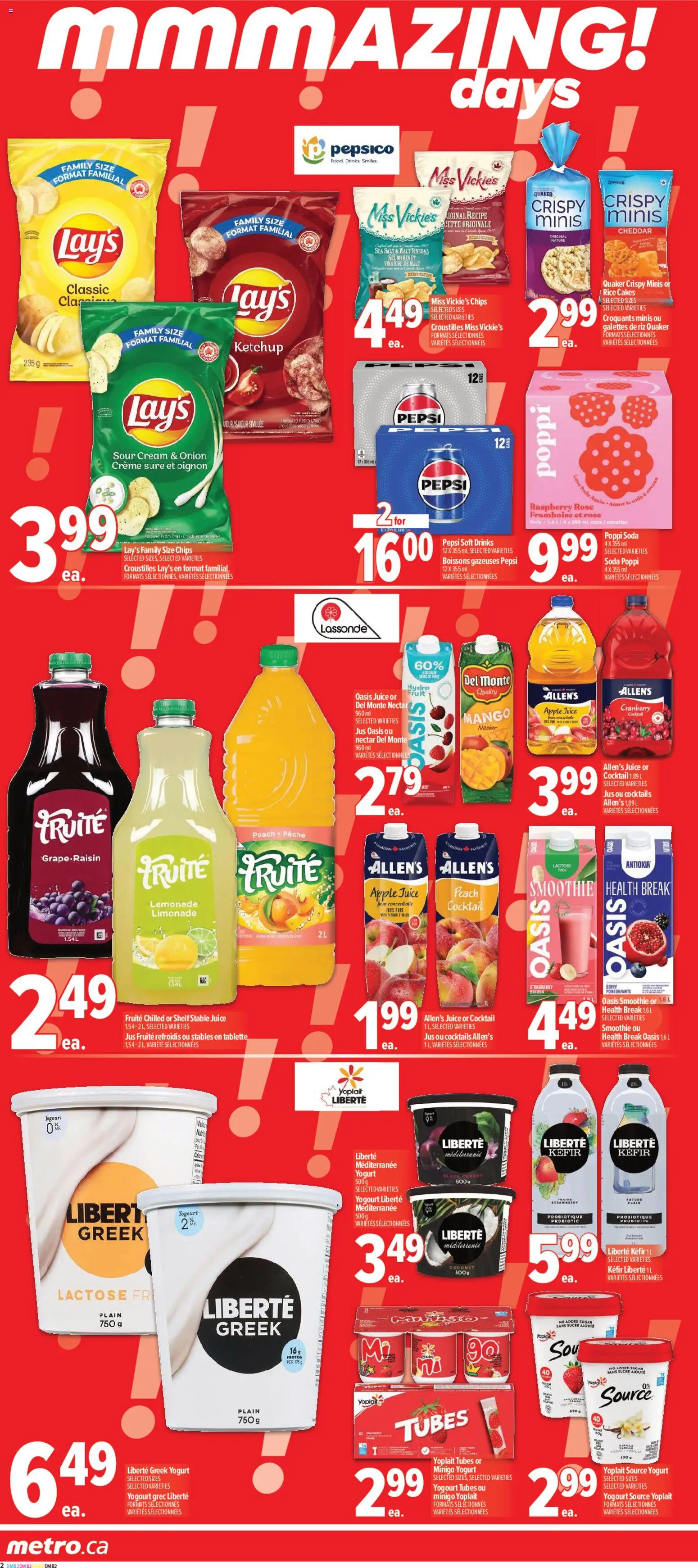 Metro flyer valid from 22.01.2026 | Page: 4 | Products: Sour cream, Chips, Yogurt, Juice