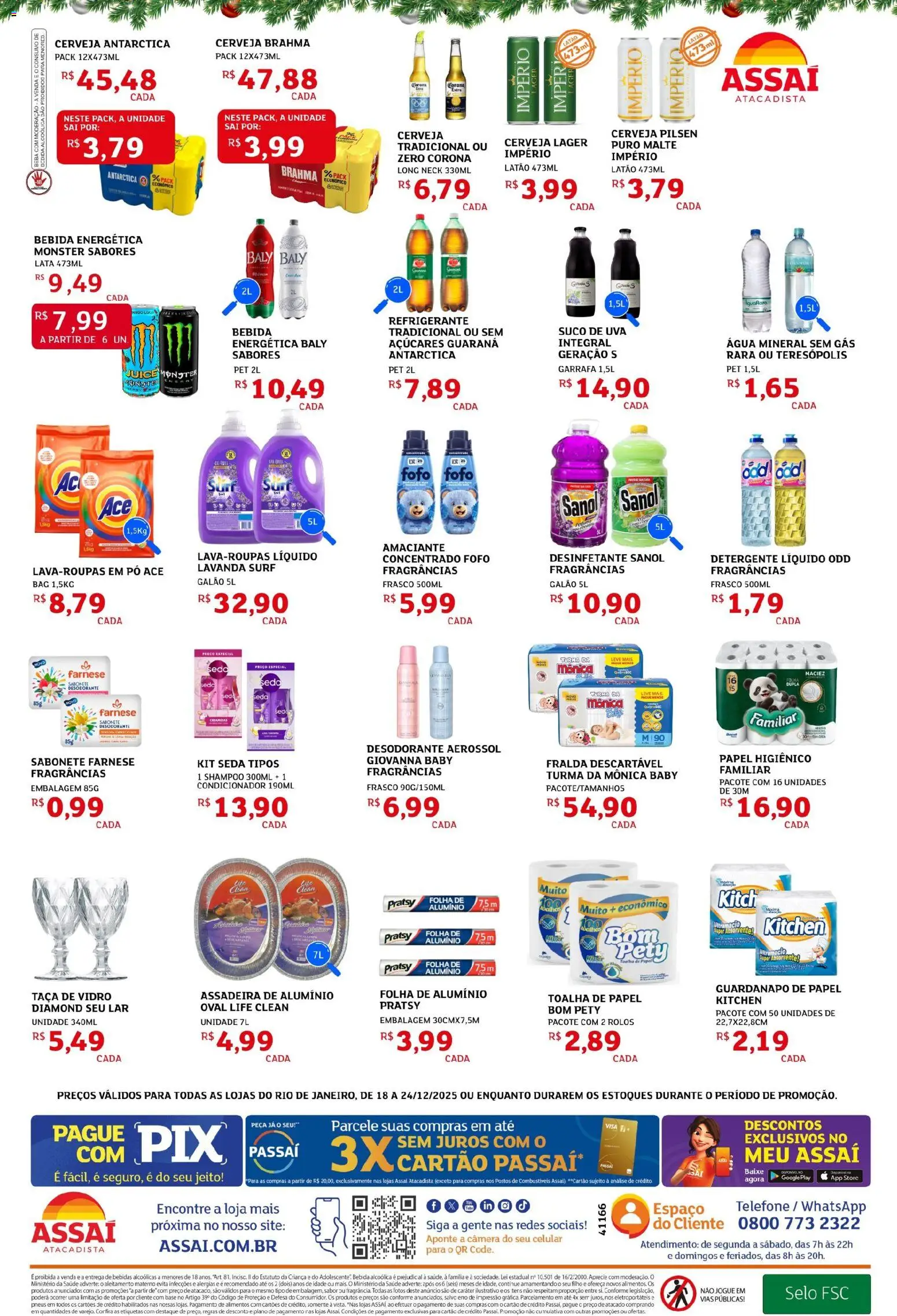 Assaí Atacadista Folheto - válido de 18.12.2025 | Página: 4 | Produtos: Pó, Sabonete, Assadeira, Desinfetante