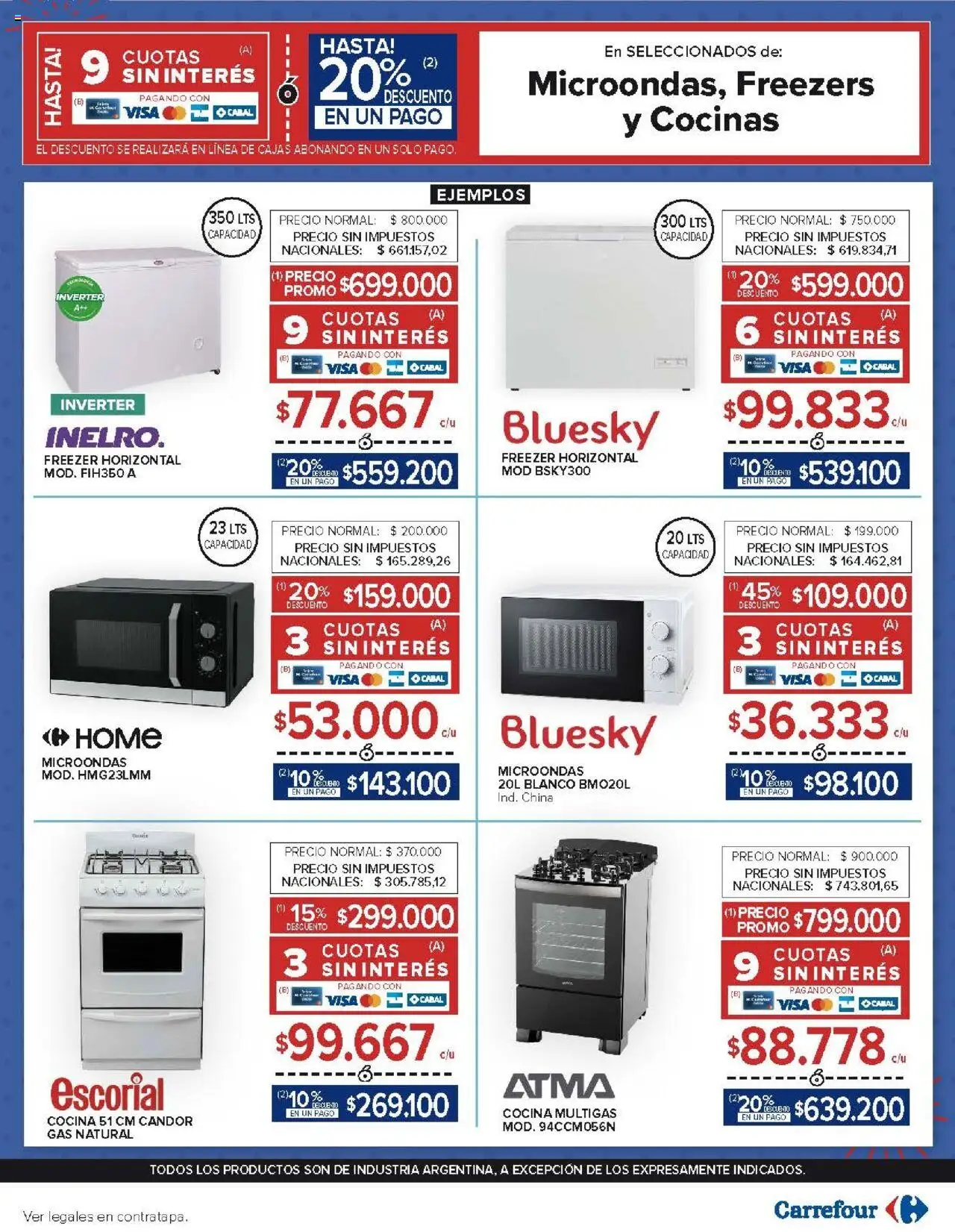 Carrefour ofertas │ válido desde el 07.10.2025 | Página: 28 | Productos: Cocina, Microondas, Freezer, Té