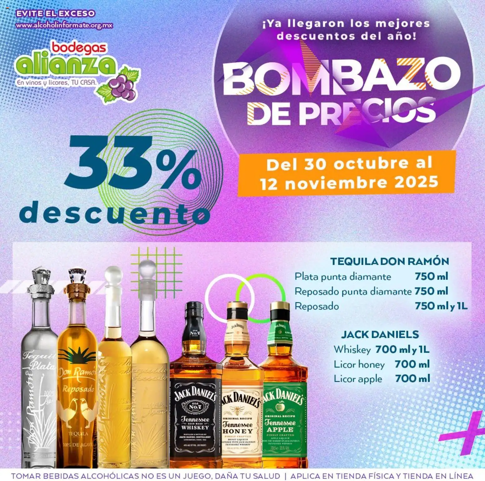 Nuevas ofertas de Bodegas Alianza válidas en toda la República Mexicana desde el 30.10.2025. ¡Encuentra las mejores ofertas en Bodegas Alianza catálogo Bombazo de Precios! | Página: 10 | Productos: Whiskey, Tequila
