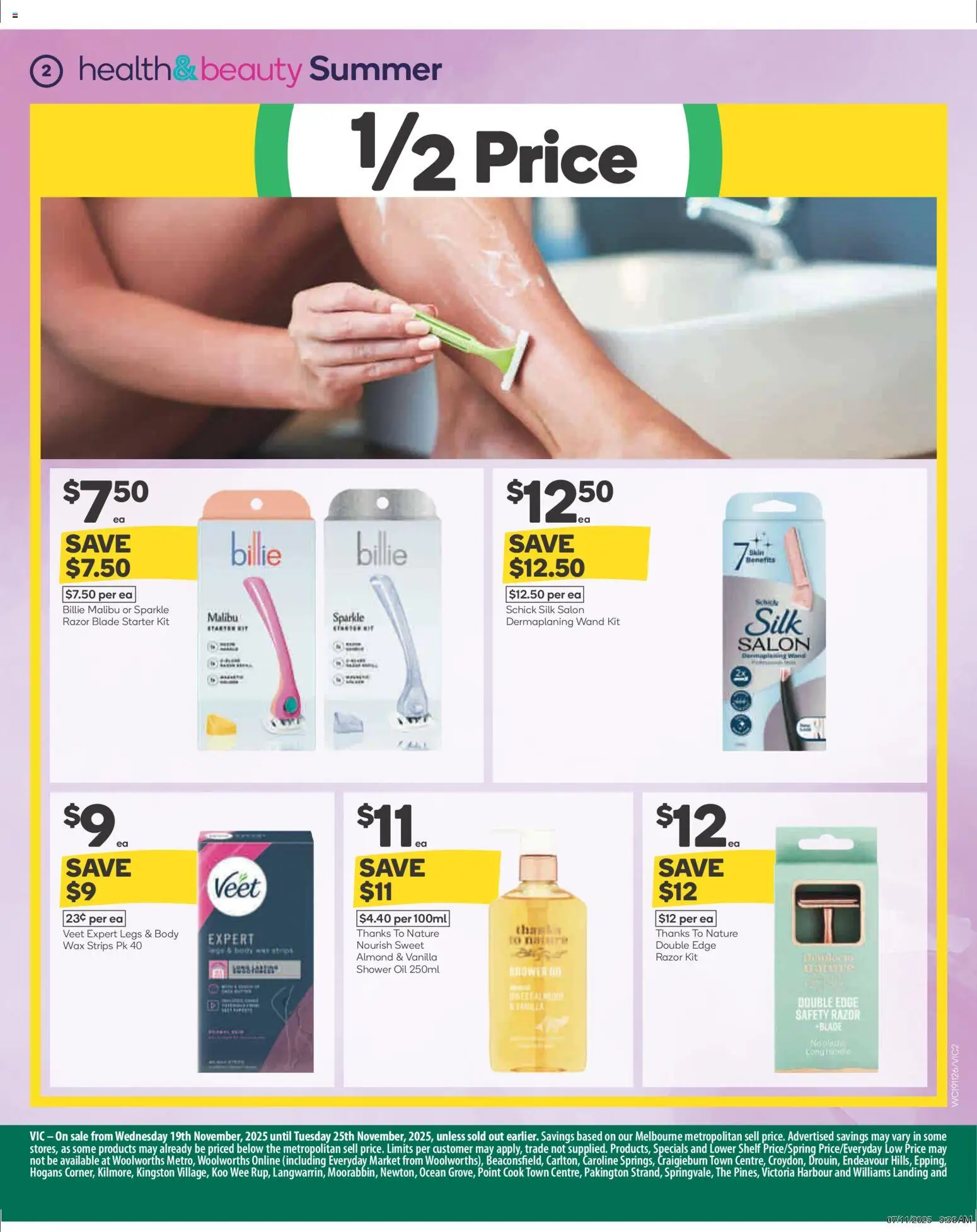 Woolworths catalogue - valid from 19.11.2025 | Page: 3 | Products: Shelf, Shower, Oil, Razor