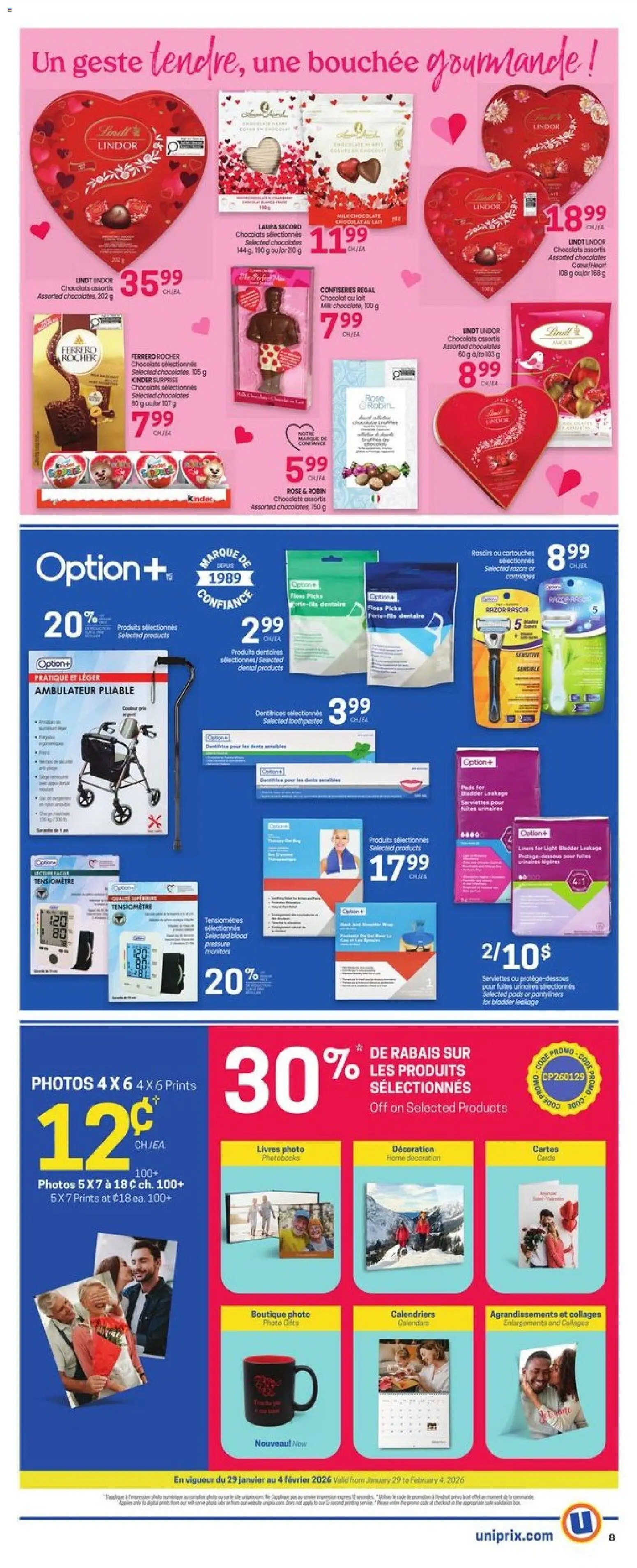 Uniprix flyer valid from 29.01.2026 | Page: 7 | Products: Milk, Chocolate