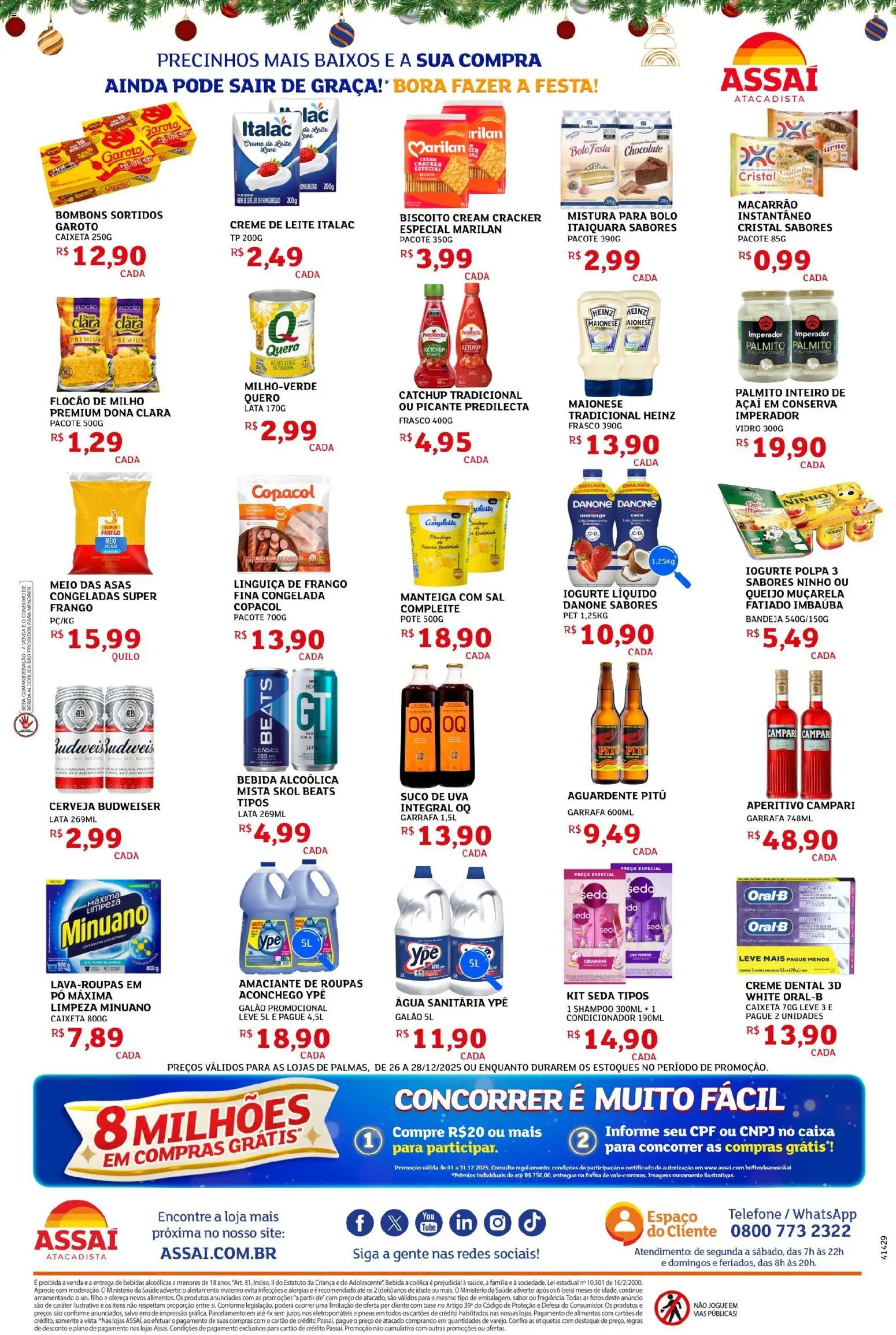 Assaí Atacadista Folheto - válido de 27.12.2025 | Página: 2 | Produtos: Manteiga, Pneus, Creme, Campari