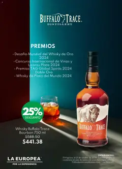 Vista previa de La Europea catálogo Buffalo Trace , nuevo folleto de la tienda, válido en México a partir del 18.10.2025