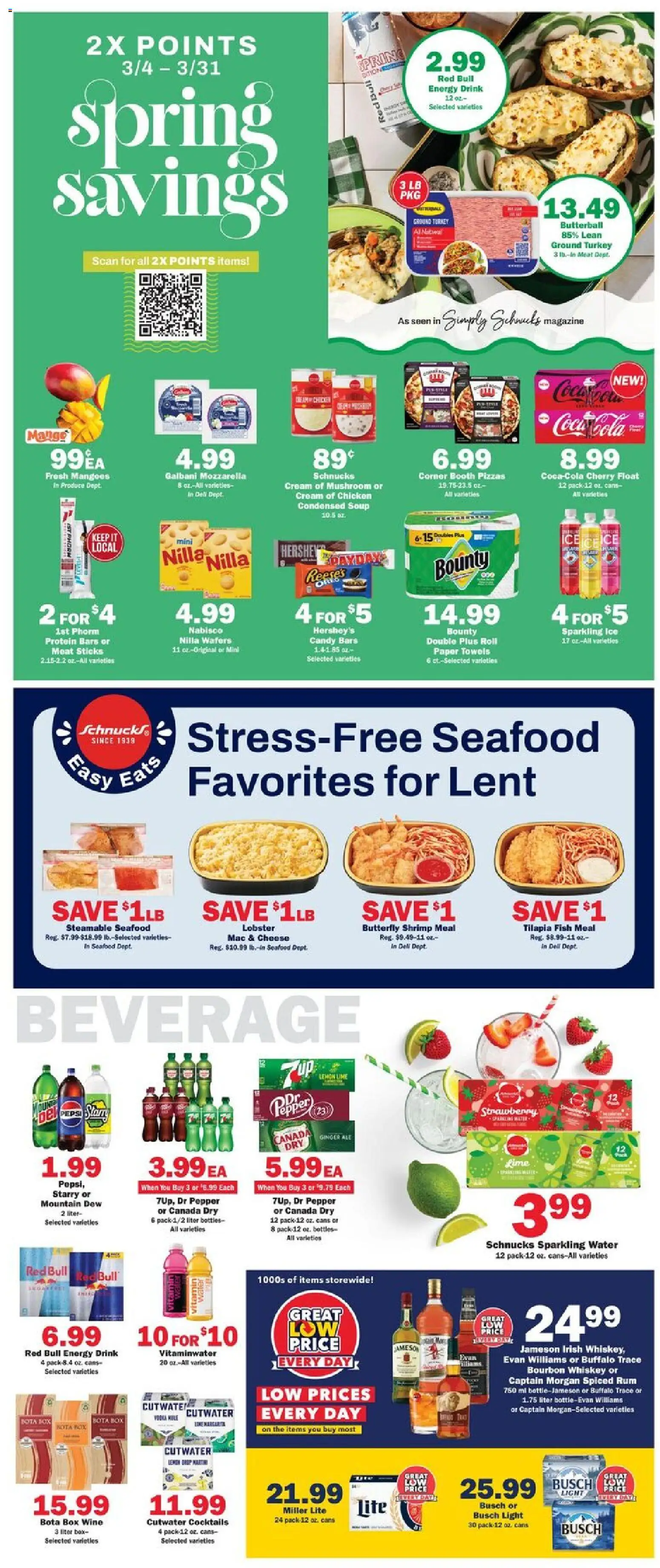 Schnucks Weekly Ad - valid from 04.03.2026 | Page: 3 | Products: Fish, Water, Pepper, Seafood