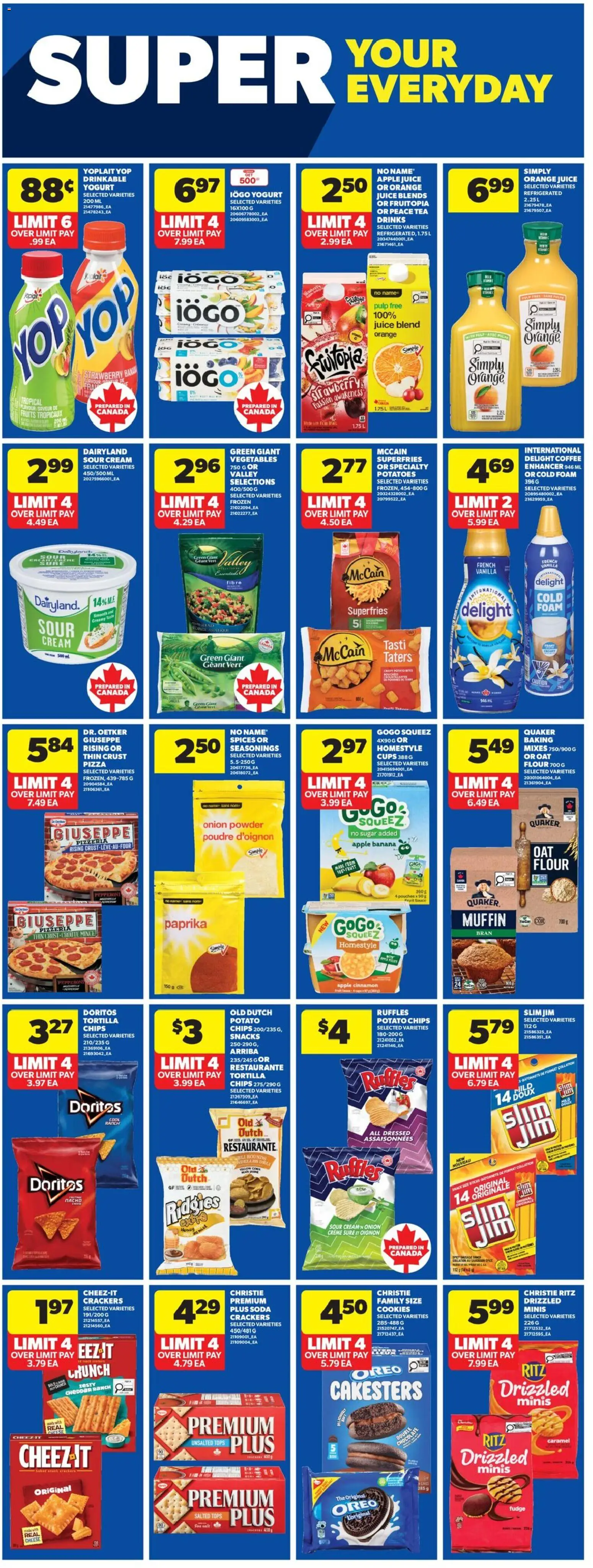 Real Canadian Superstore flyer valid from 23.04.2026 | Page: 18 | Products: Cream, Powder, Yogurt, Pizza