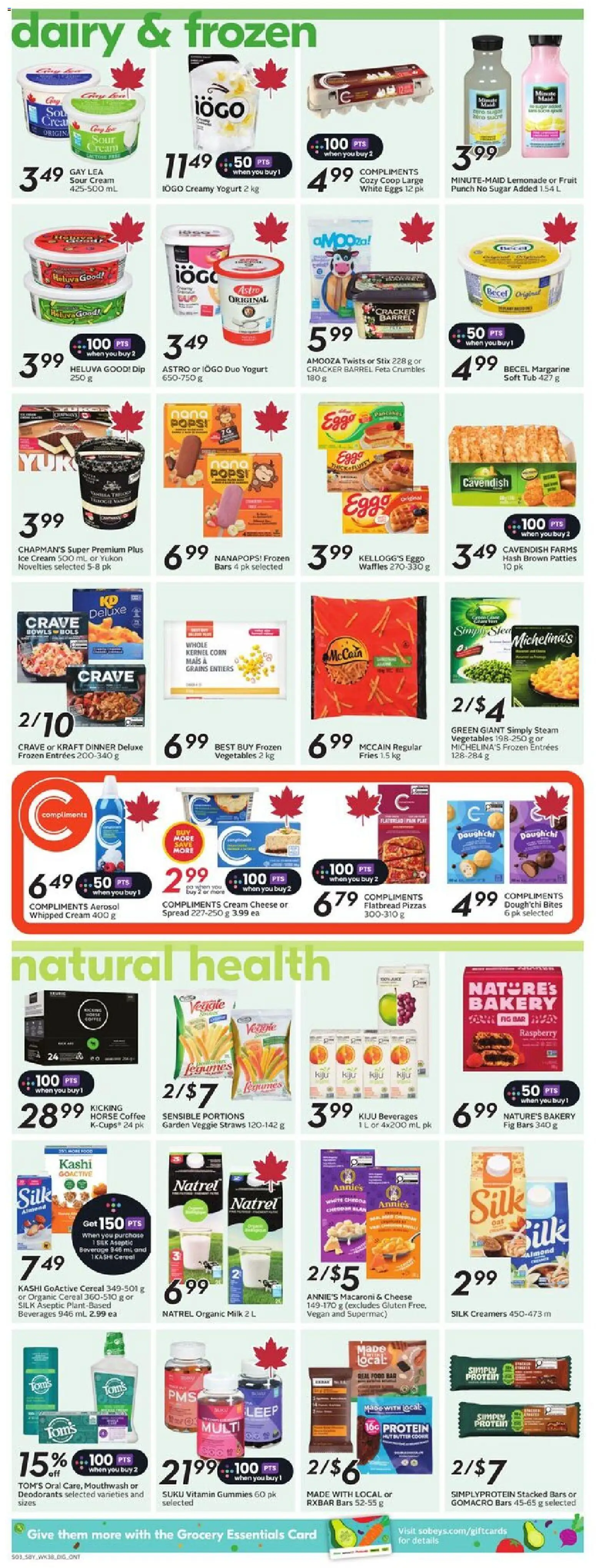 Sobeys flyer valid from 15.01.2026 | Page: 11 | Products: Cream, Bakery, Eggs, Coffee