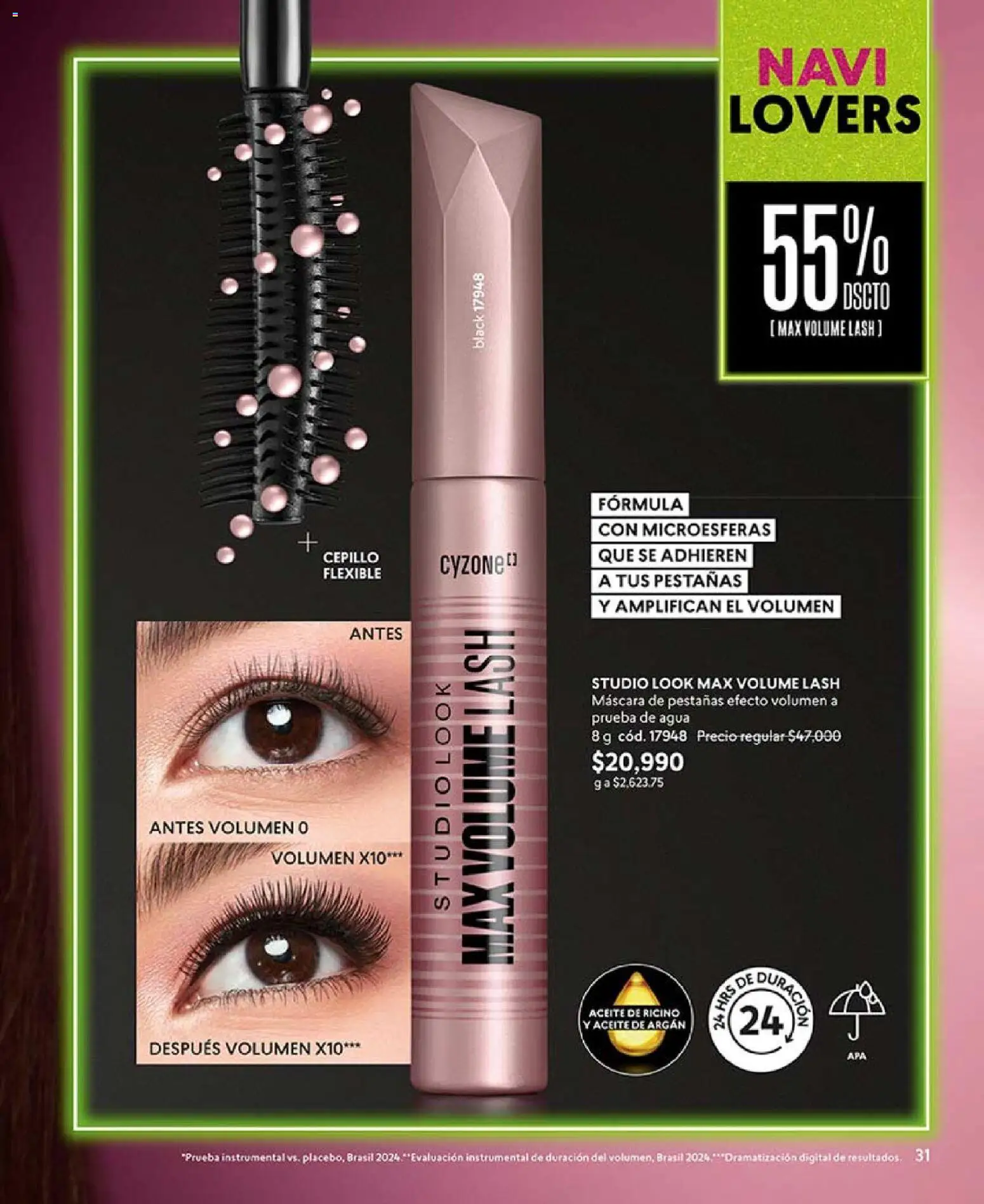 CyZone revista - valida desde el 03.11.2025 | Página: 31 | Productos: Agua, Cepillo, Máscara, Aceite