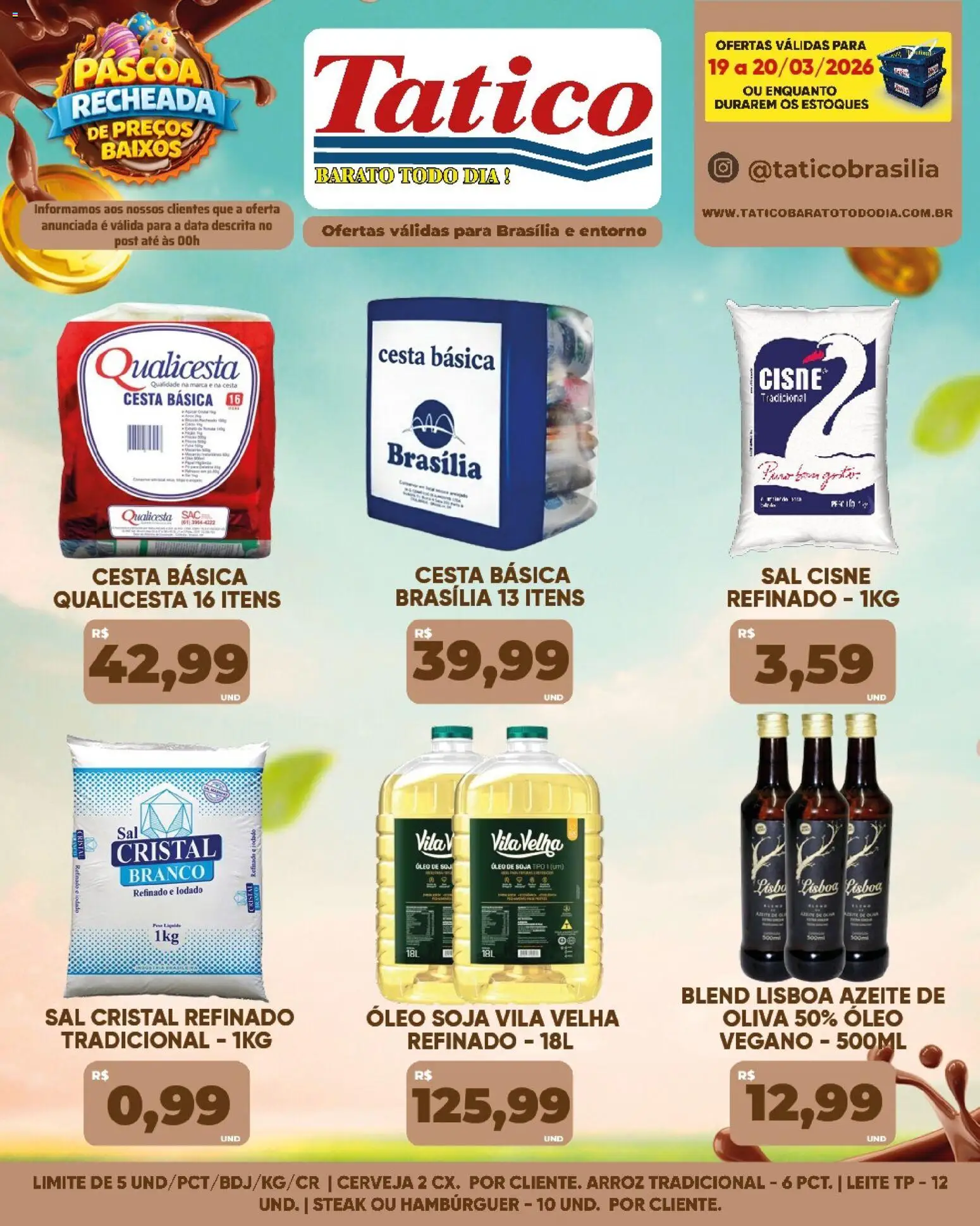 Tatico Folheto - válido de 21.03.2026 | Página: 28 | Produtos: Leite, Cesta, Azeite, Soja