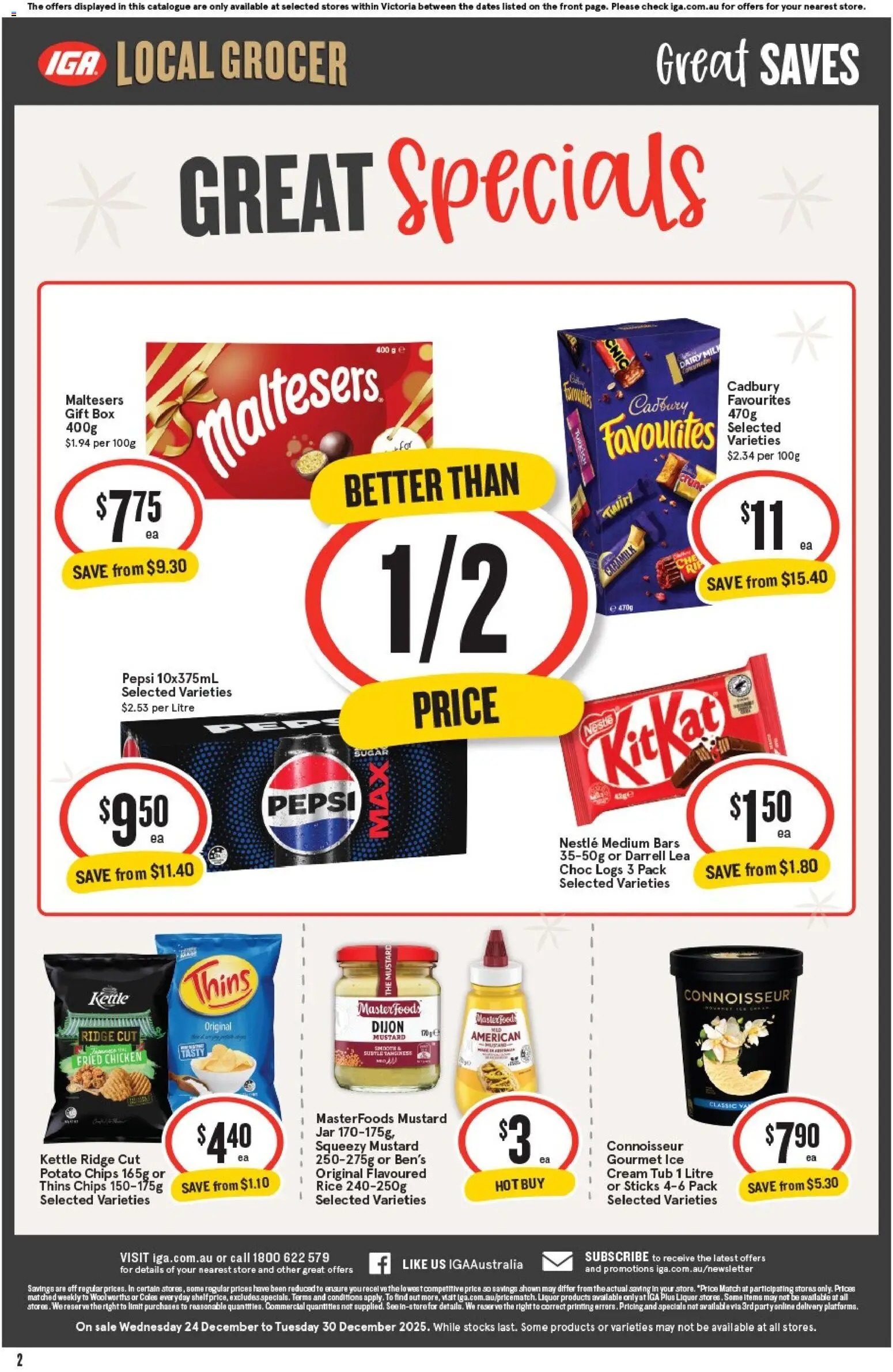 IGA catalogue - valid from 24.12.2025 | Page: 8 | Products: Box, Milk, Dairy, Sugar