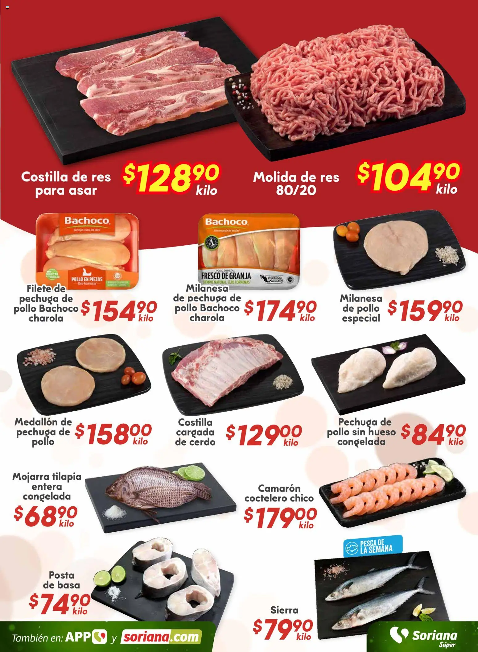 Nuevas ofertas de Soriana válidas en toda la República Mexicana desde el 21.11.2025. ¡Encuentra las mejores ofertas en Soriana - Fin de Semana Súper: BCS, Son y Sin! | Página: 3 | Productos: Pollo, Milanesa, Cerdo, Res
