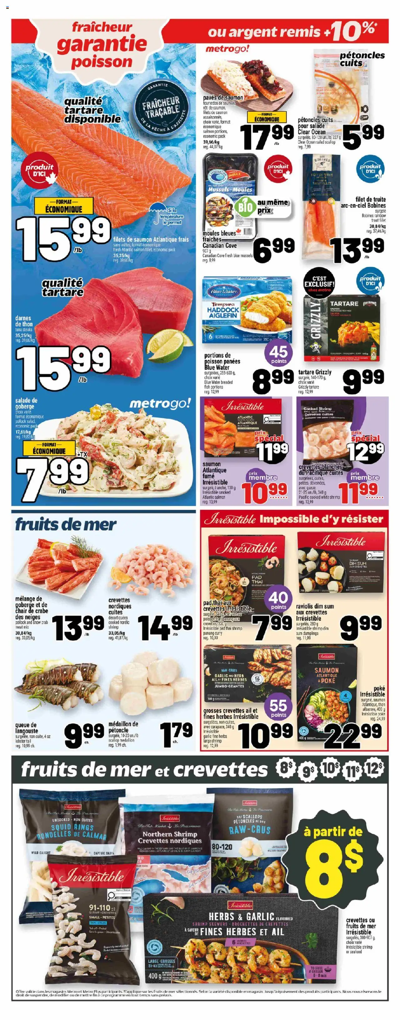 Metro flyer valid from 25.09.2025 | Page: 10 | Products: Fish, Salad, Grill, Chair