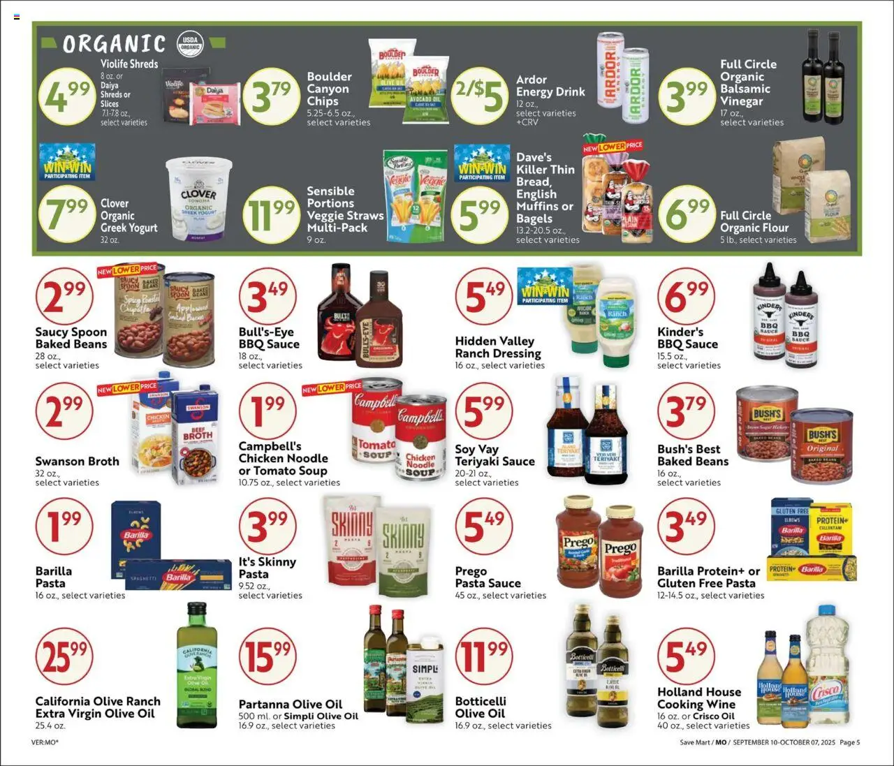 Save Mart Big Book of Savings - valid from 10.09.2025 | Page: 5 | Products: Vinegar, Wine, Chips, Sauce