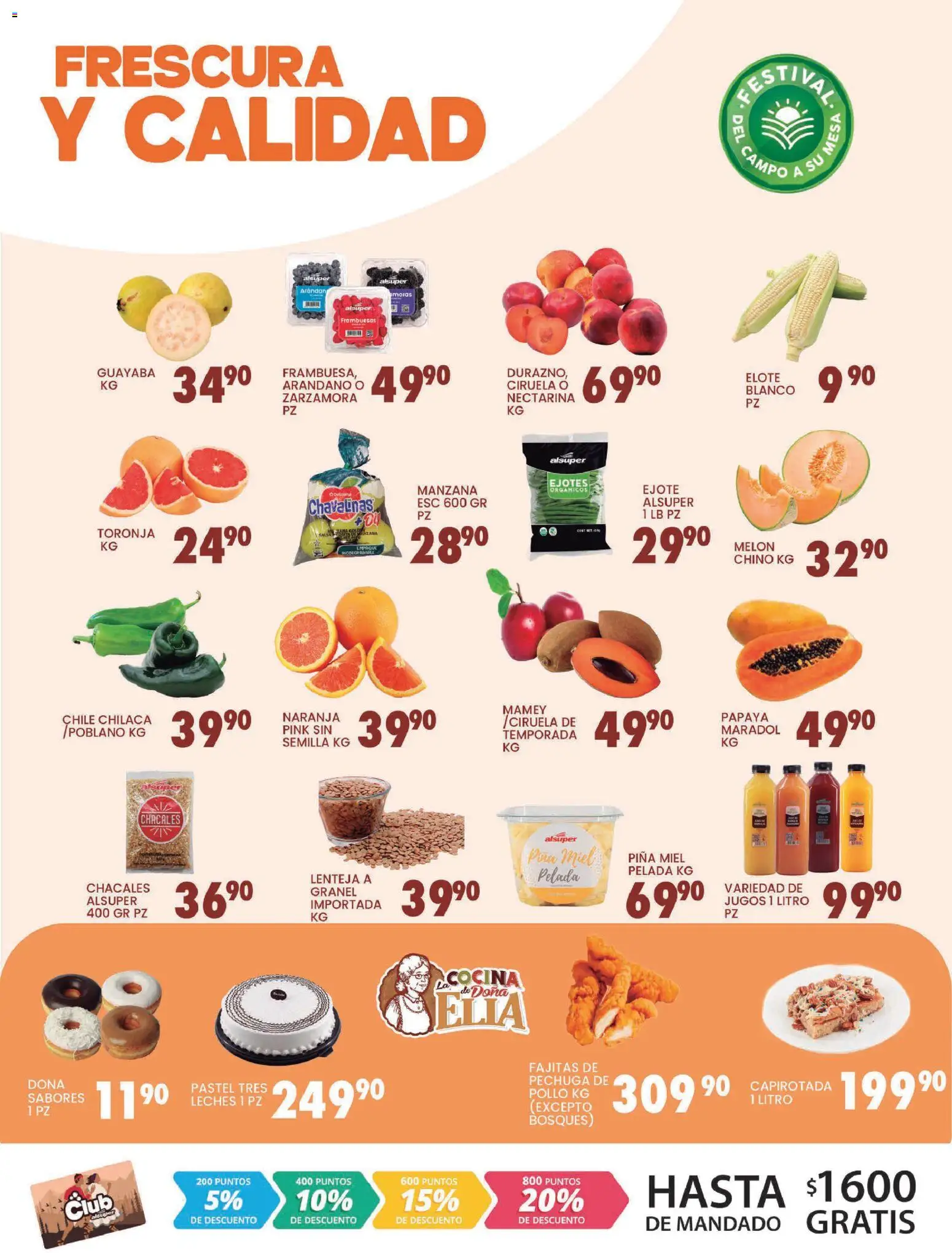 Nuevas ofertas de Alsuper válidas en toda la República Mexicana desde el 03.03.2026. ¡Encuentra las mejores ofertas en Alsuper folleto Chihuahua-Ciudad! | Página: 2 | Productos: Toronja, Pastel, Piña, Cocina