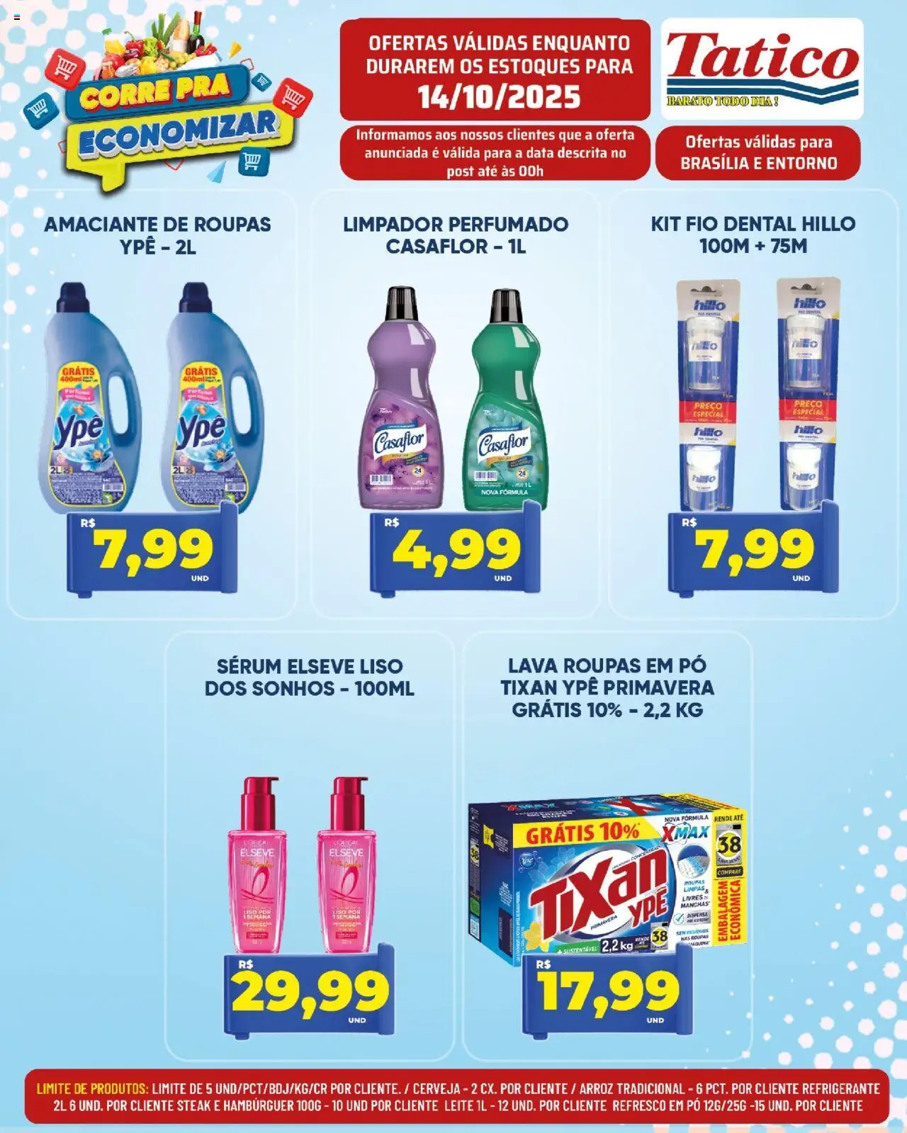 Tatico Folheto - válido de 14.10.2025 | Página: 14 | Produtos: Refresco, Leite, Hambúrguer, Amaciante