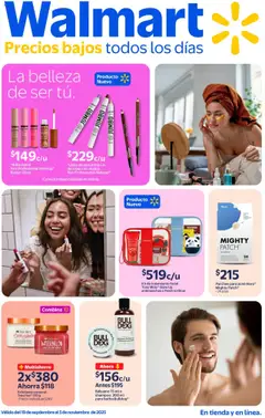 Vista previa de Walmart - Folleto la belleza, nuevo folleto de la tienda, válido en México a partir del 19.09.2025