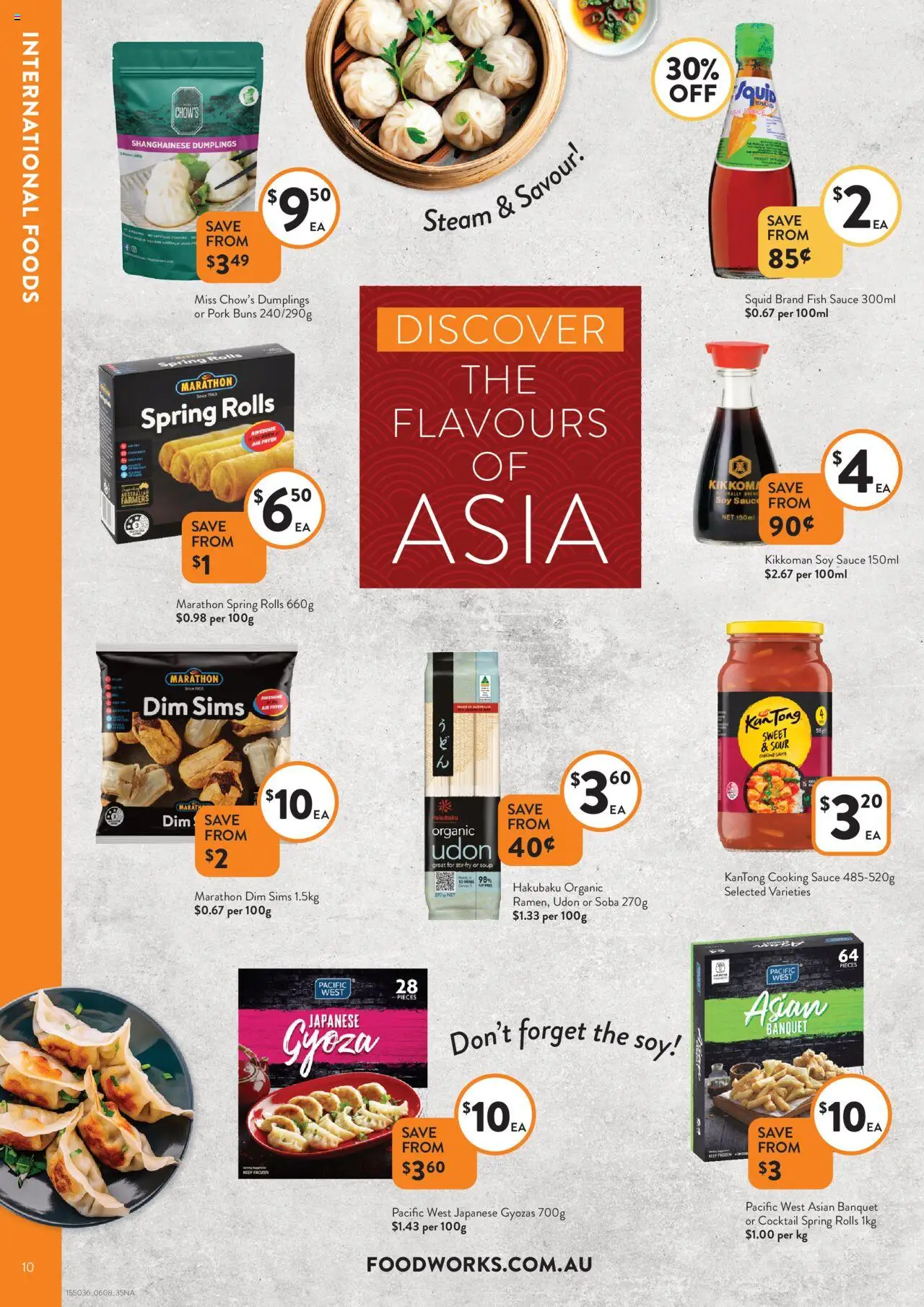 Foodworks catalogue - valid from 06.08.2025 | Page: 10 | Products: Pork, Fish, Sauce, Soup