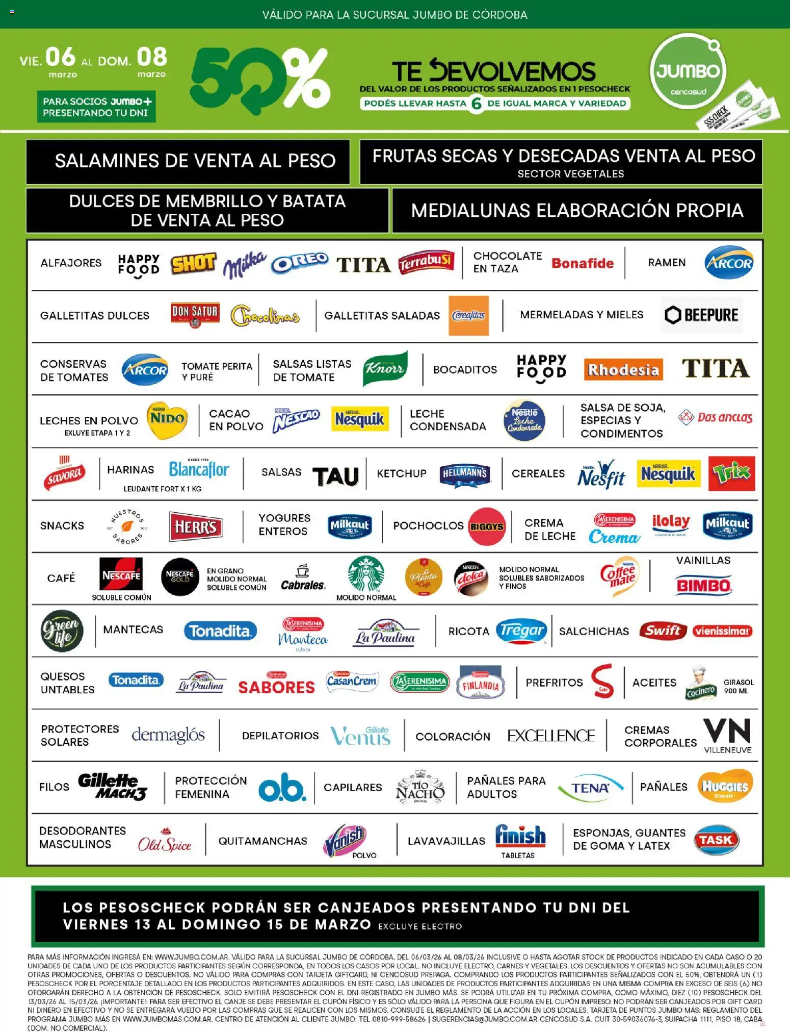 Jumbo ofertas Córdoba │ válido desde el 06.03.2026 | Página: 4 | Productos: Polvo, Taza, Tomate, Guantes