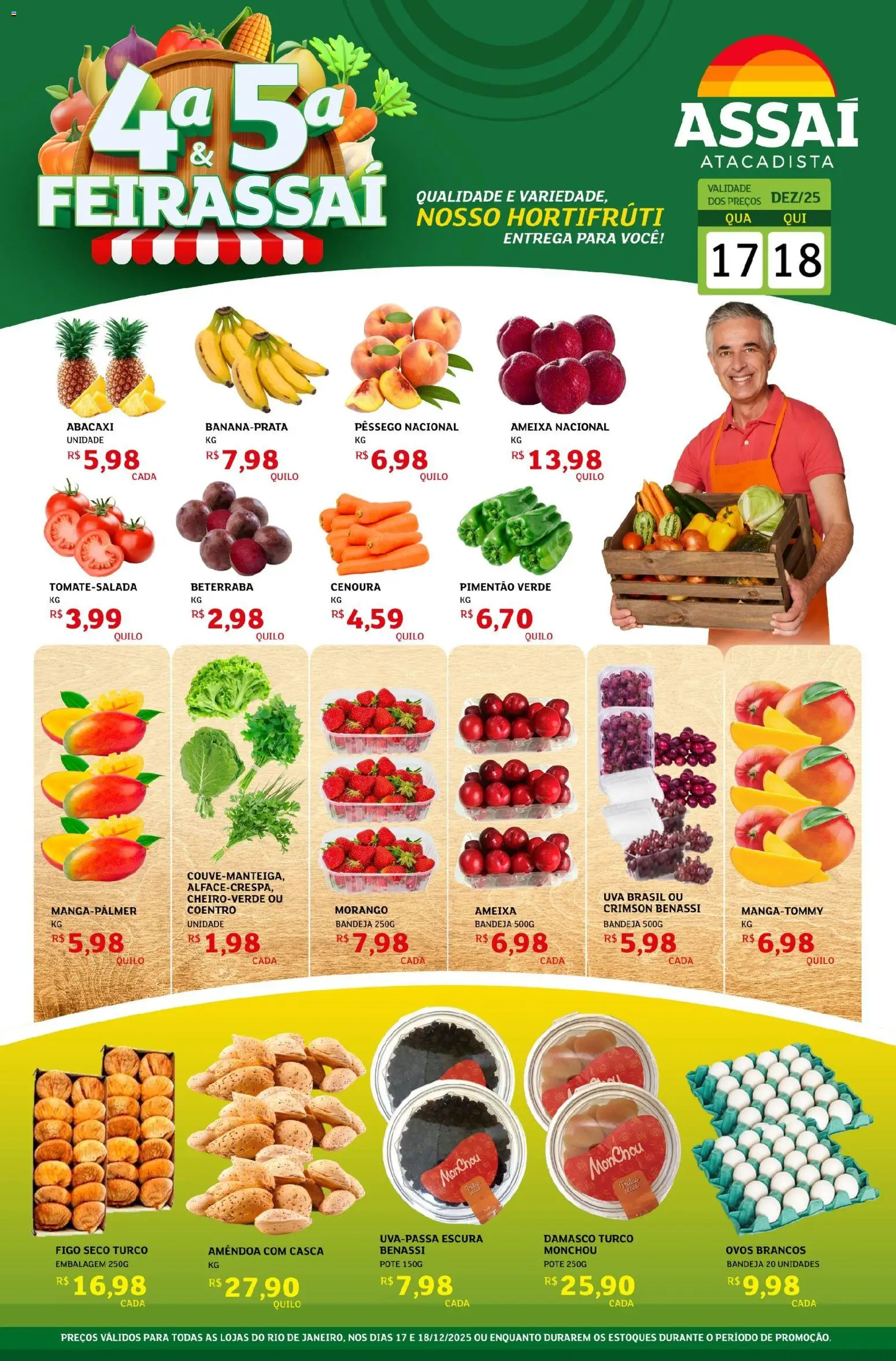 Assaí Atacadista Folheto - válido de 17.12.2025 | Página: 1 | Produtos: Figo, Beterraba, Pimentão, Cenoura