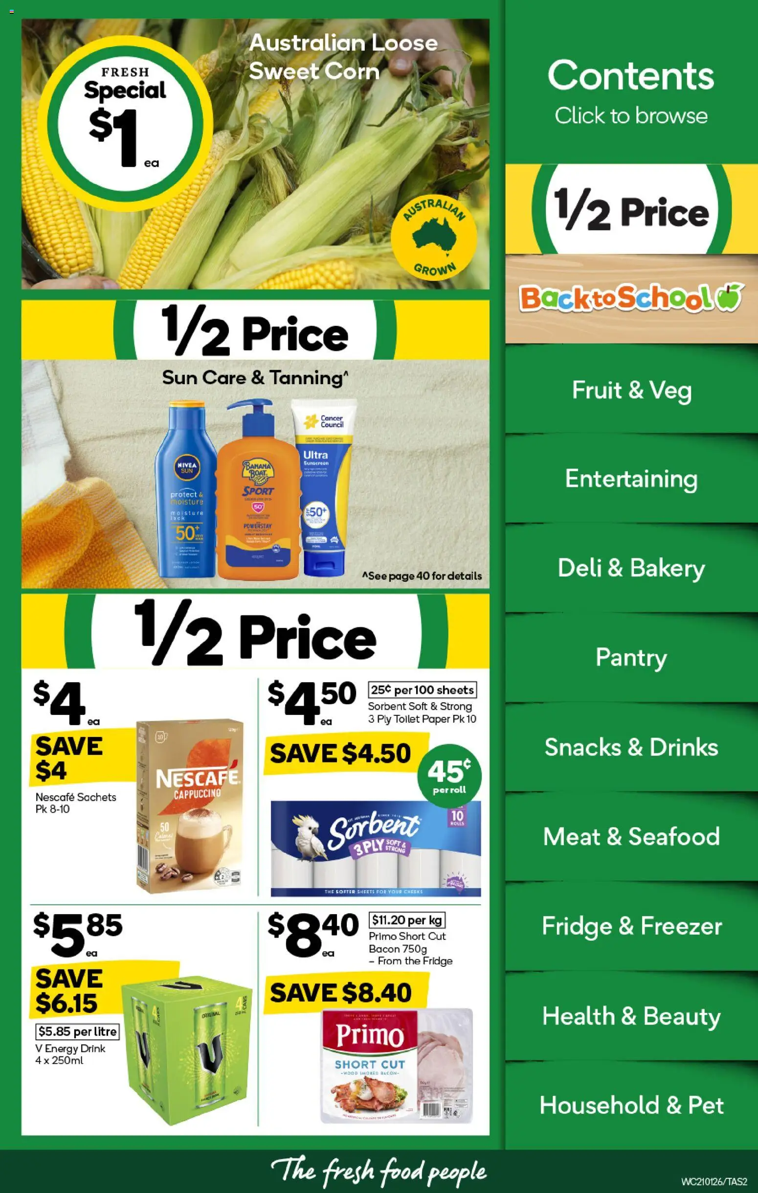 Woolworths catalogue - valid from 21.01.2026 | Page: 2 | Products: Household, Sunscreen, Toilet paper, Fridge
