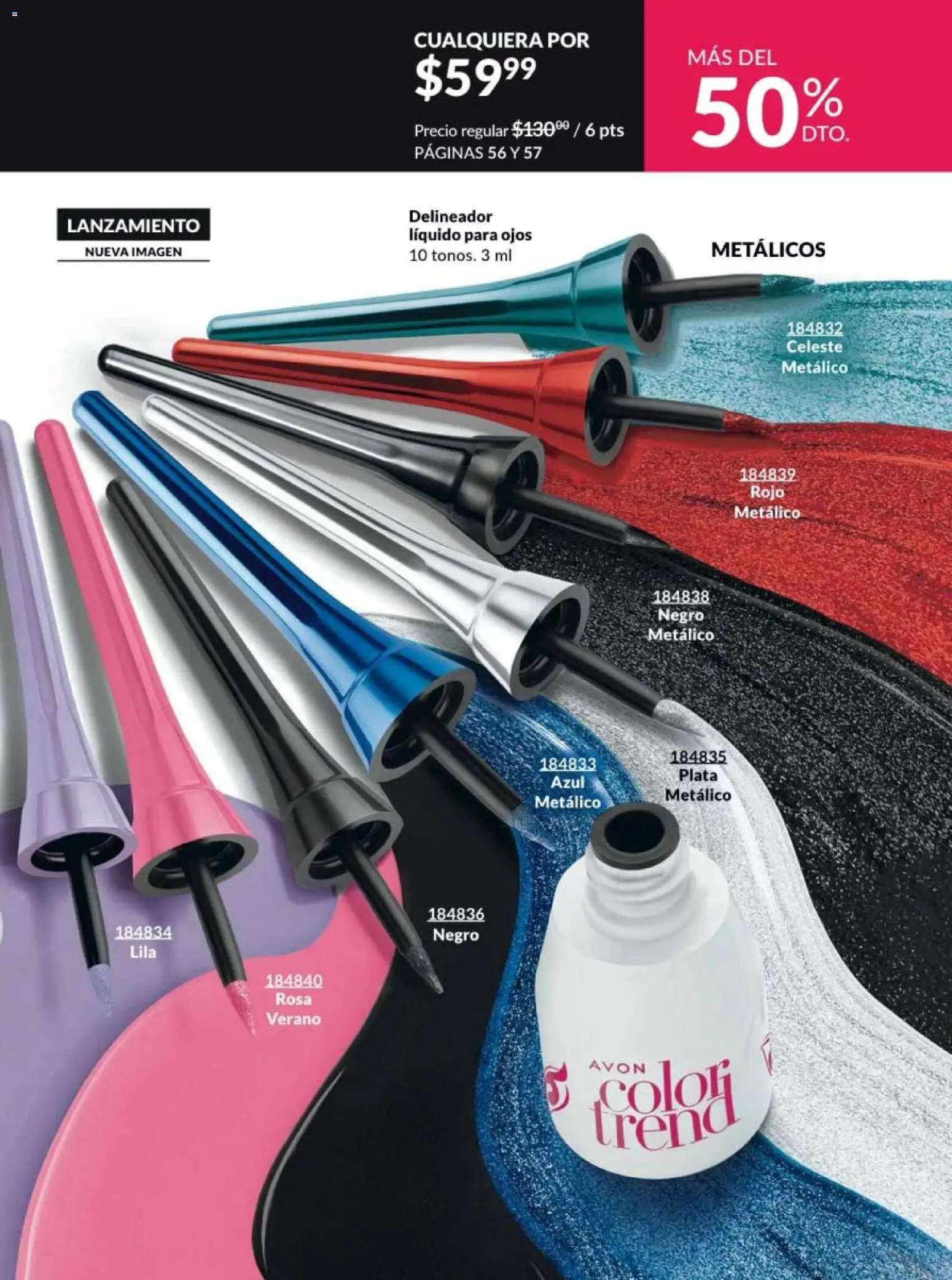 Nuevas ofertas de AVON válidas en toda la República Mexicana desde el 13.03.2026. ¡Encuentra las mejores ofertas en AVON campaña 5 2026! | Página: 57 | Productos: Delineador