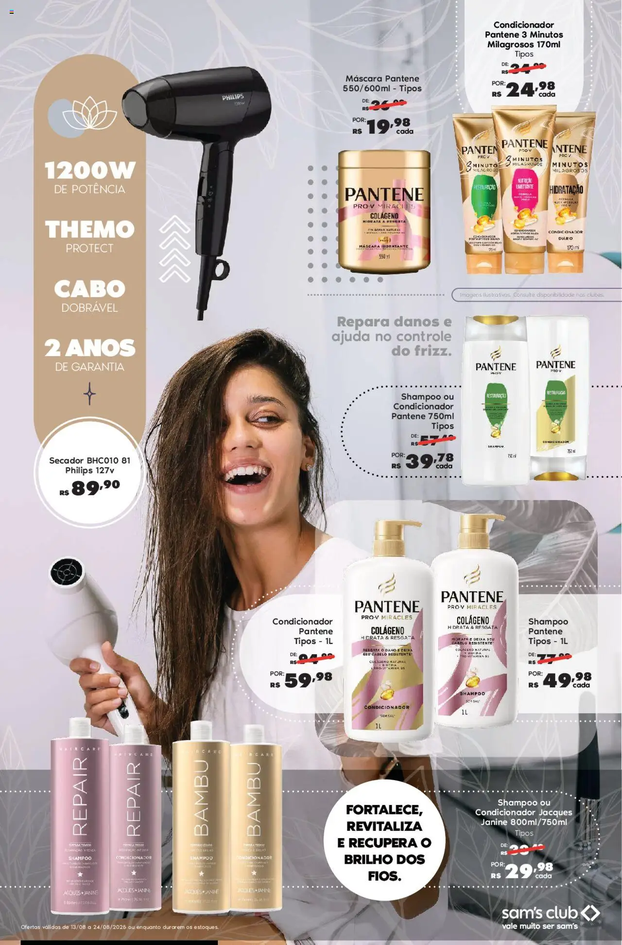 Sam's Club Folheto - válido de 13.08.2025 | Página: 5 | Produtos: Secador, Shampoo, Condicionador, Cabo
