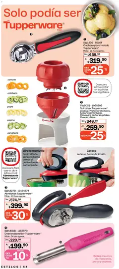 Vista previa de Tupperware catálogo, nuevo folleto de la tienda, válido en México a partir del 26.01.2026 | Página: 54 | Productos: Camote, Helado, Cuchara, Sobre