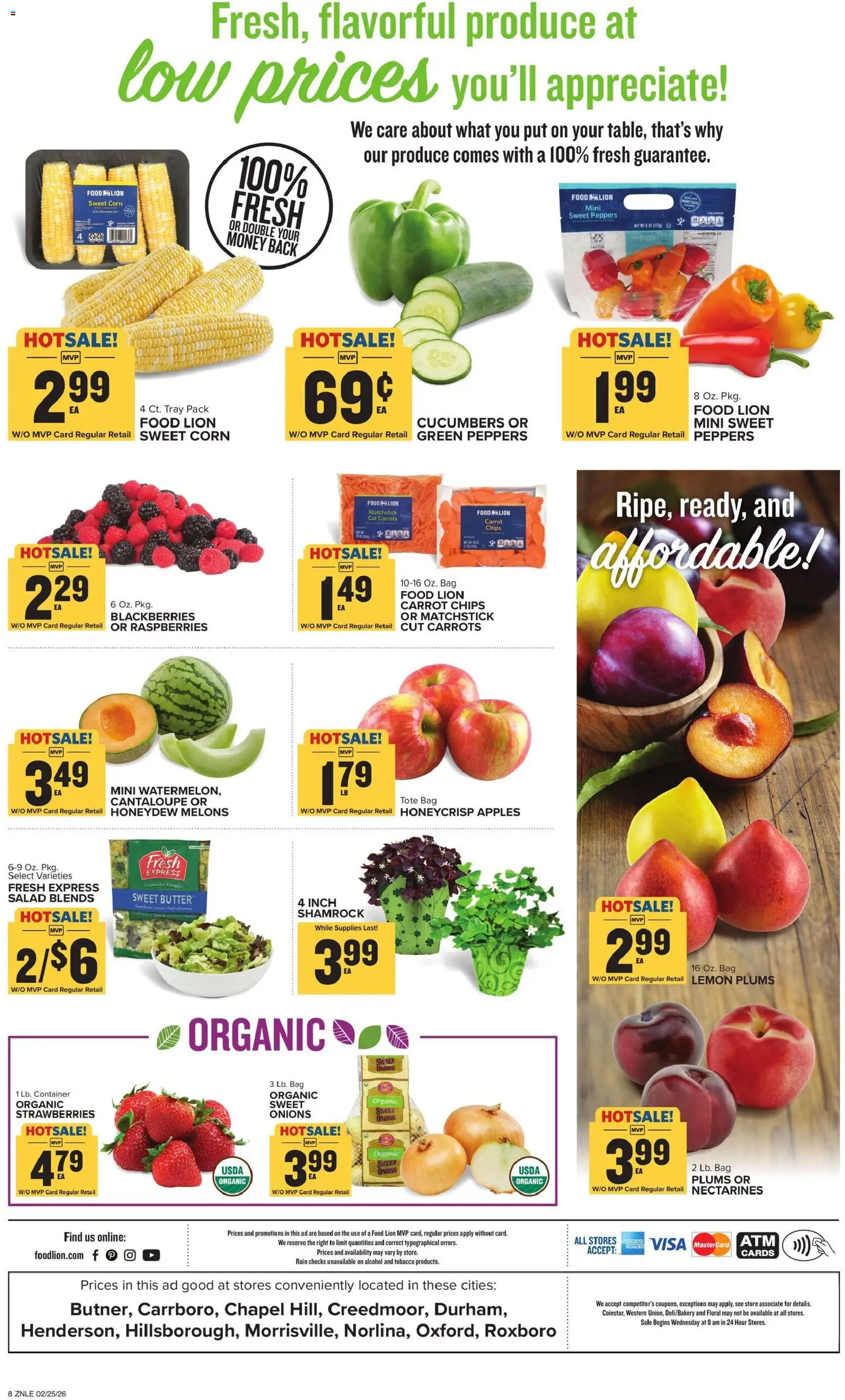 Food Lion Weekly Ad - valid from 25.02.2026 | Page: 3 | Products: Corn, Chips, Lemon, Bag