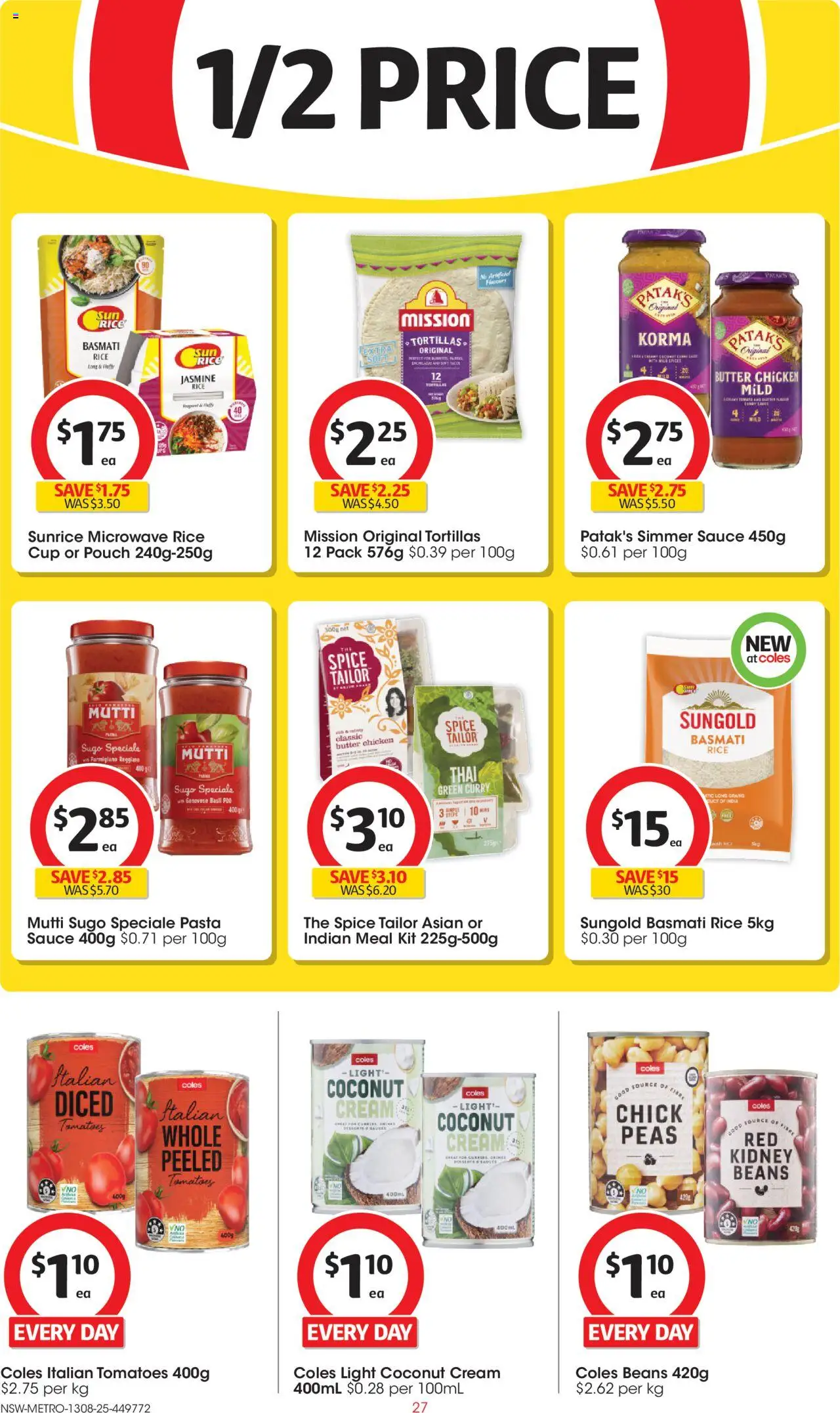 Coles catalogue - valid from 13.08.2025 | Page: 27 | Products: Light, Butter, Spices, Microwave