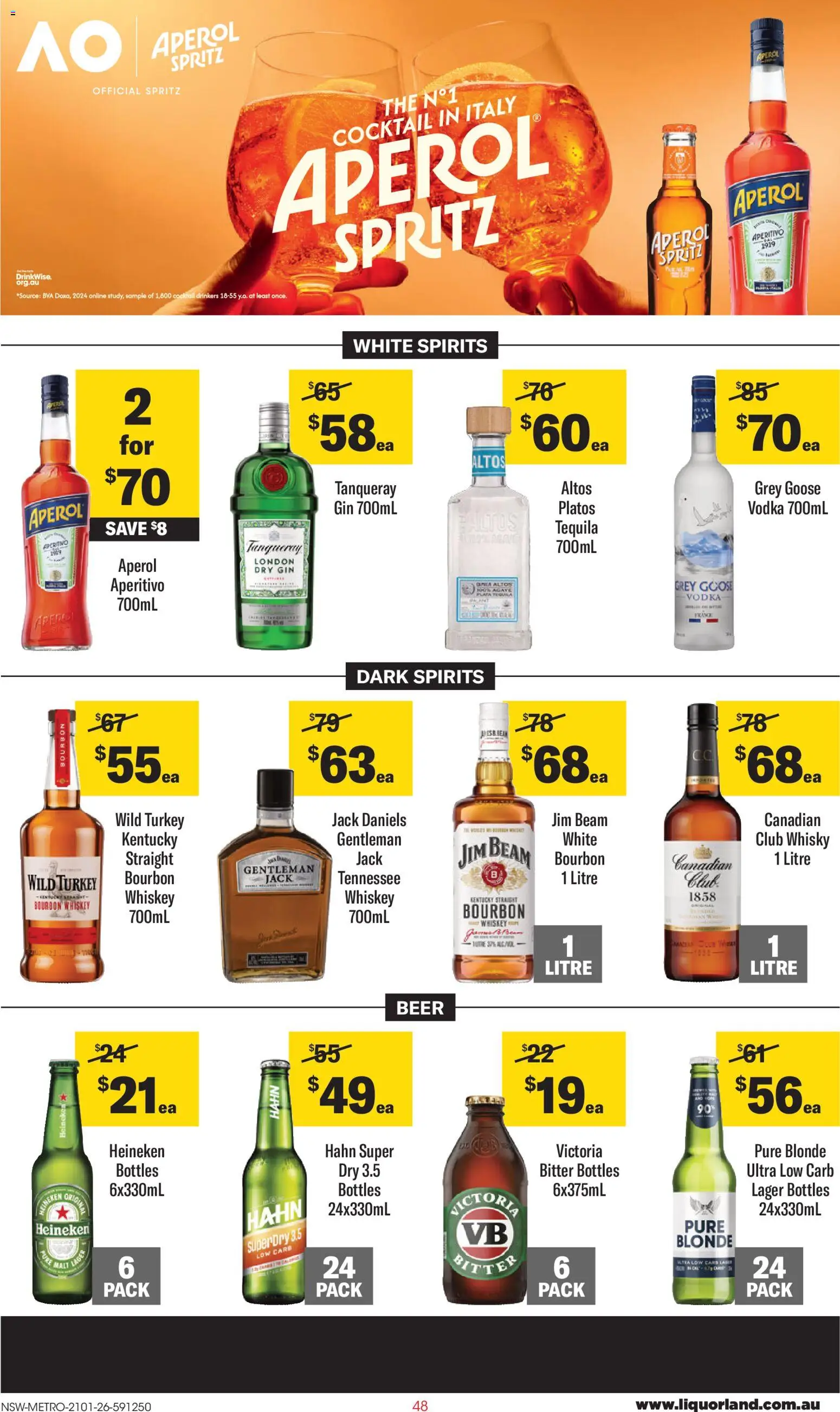 Coles catalogue - valid from 21.01.2026 | Page: 48 | Products: Beer, Bourbon, Vodka, Turkey