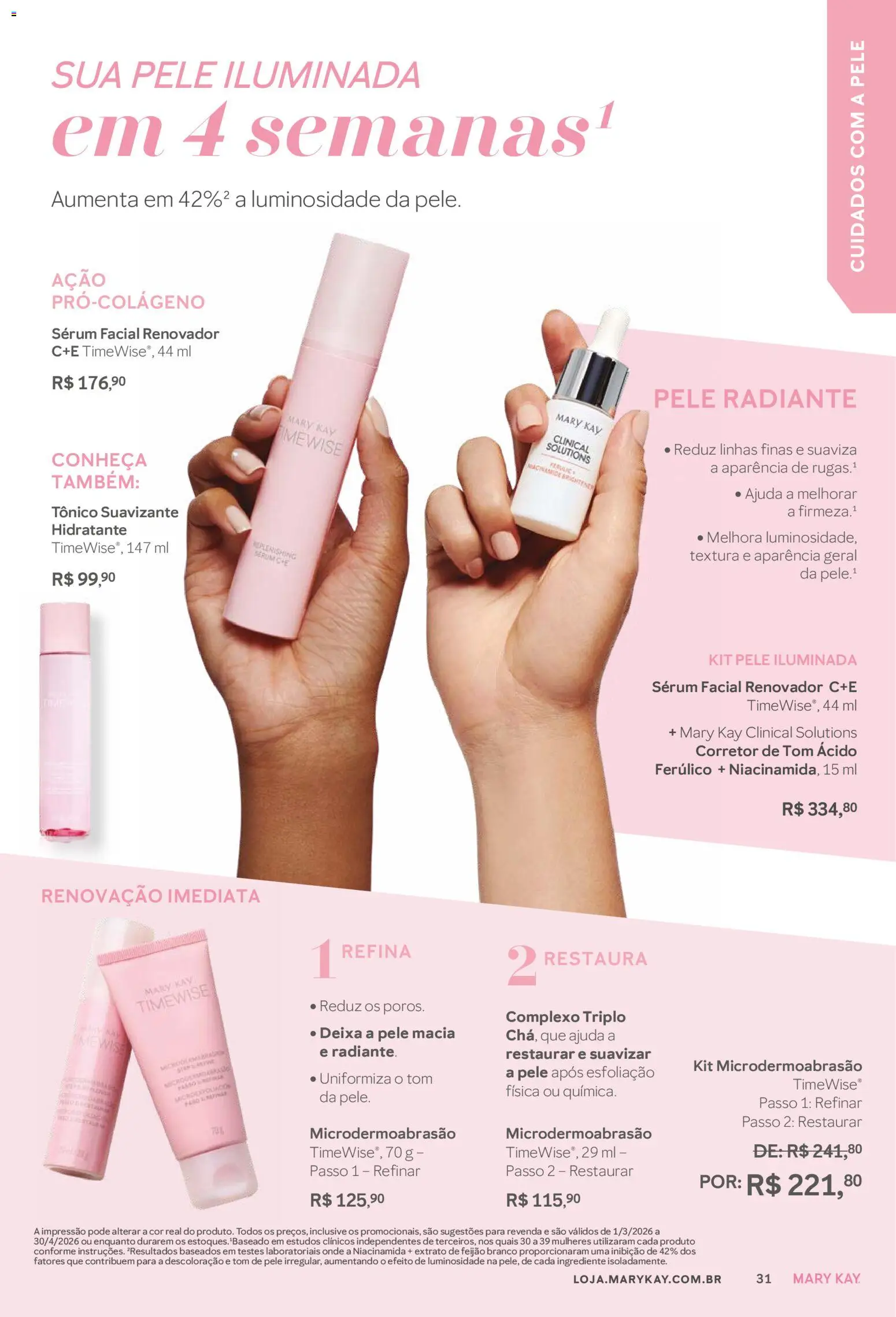 Mary Kay Folheto - válido de 01.03.2026 | Página: 31 | Produtos: Tônico, Feijão, Sérum