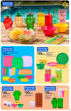 Vista previa de Walmart folleto Sol, arena y bronceador a precios bajos, nuevo folleto de la tienda, válido en México a partir del 05.03.2026 | Página: 11 | Productos: Helado, Cuchara, Molde, Vasos
