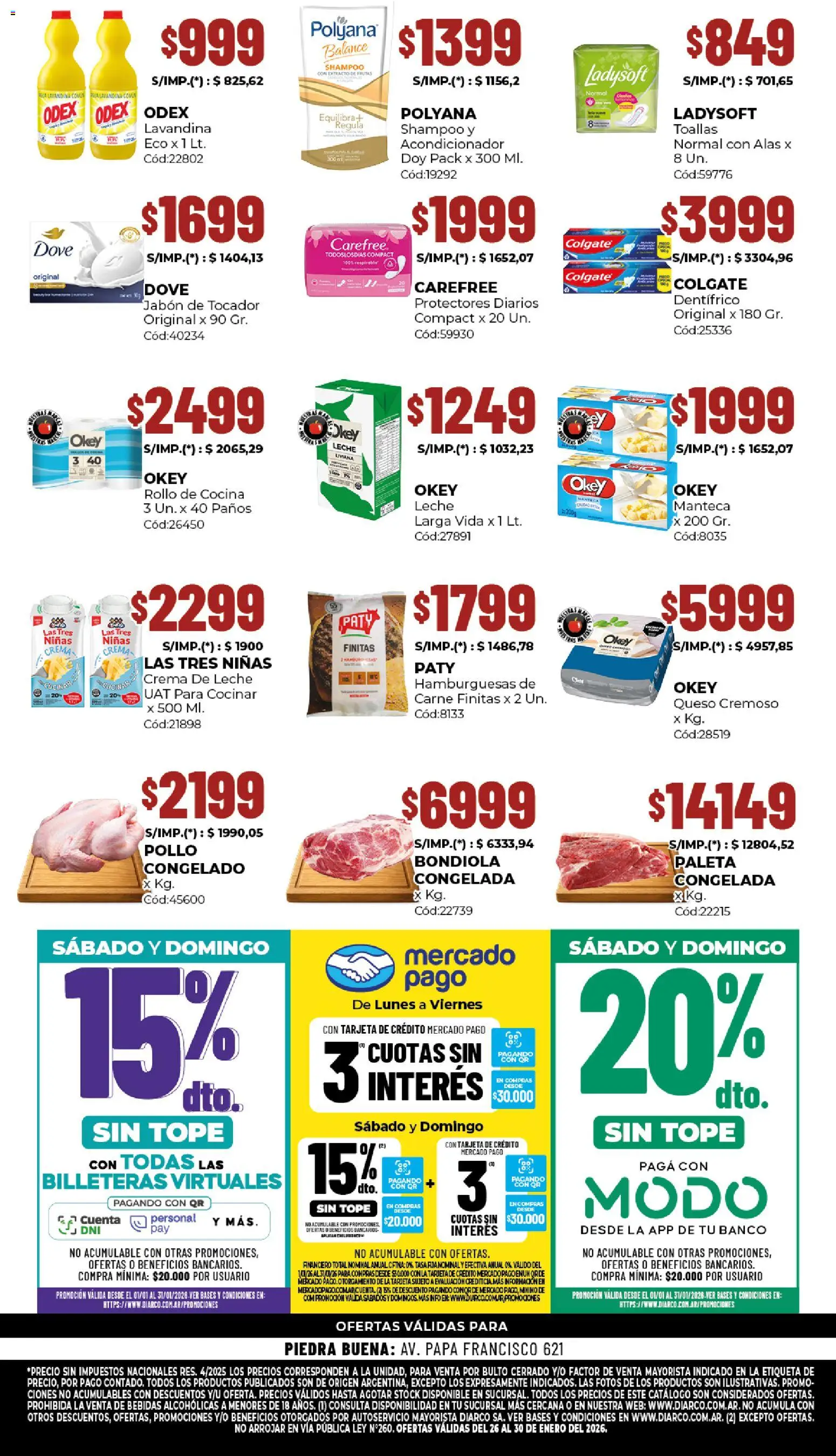 Diarco - Especial Piedrabuena │ válido desde el 26.01.2026 | Página: 2 | Productos: Cocina, Acondicionador, Leche, Protectores diarios