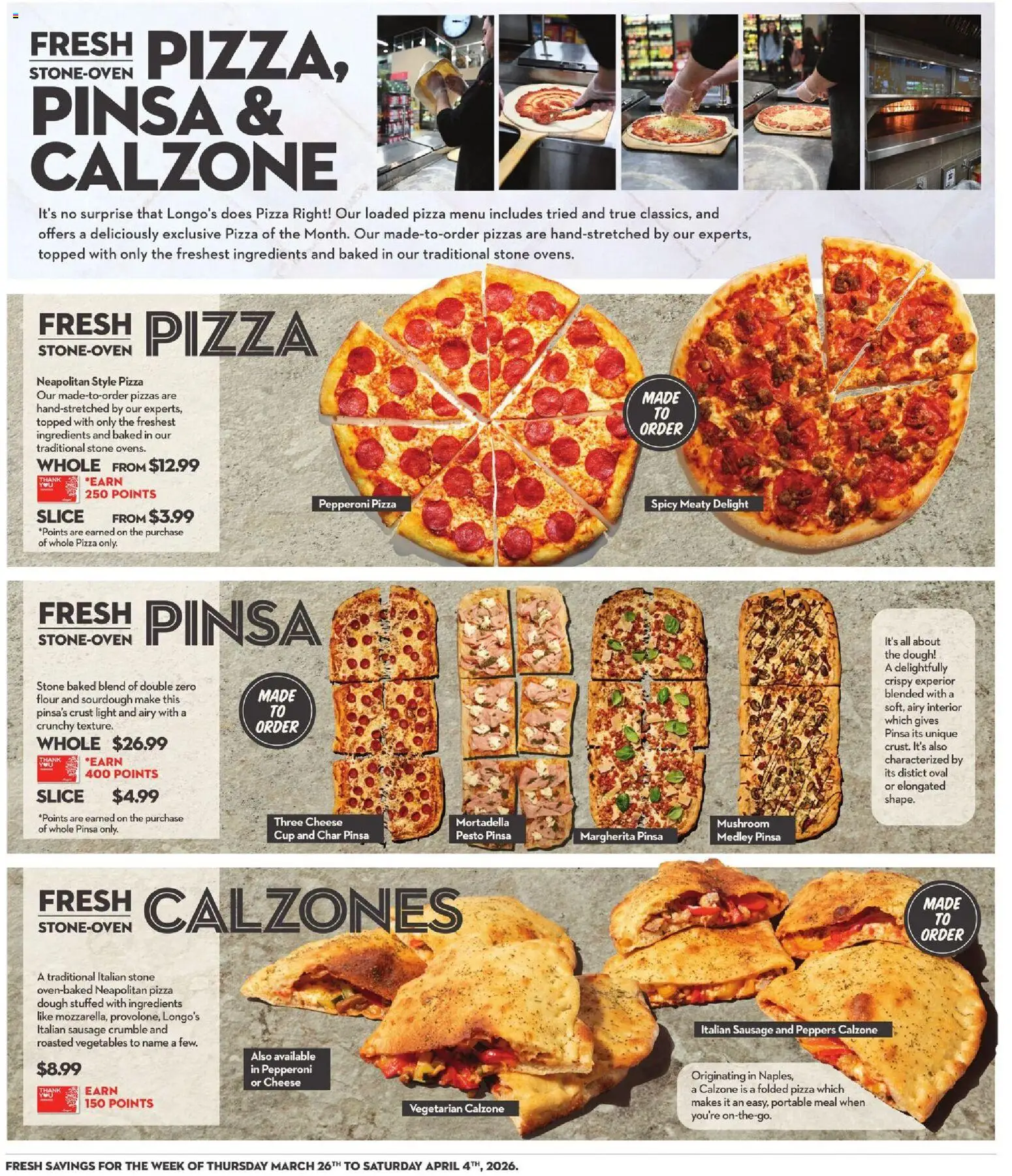 Longo's flyer valid from 26.03.2026 | Page: 19 | Products: Cheese, Pizza