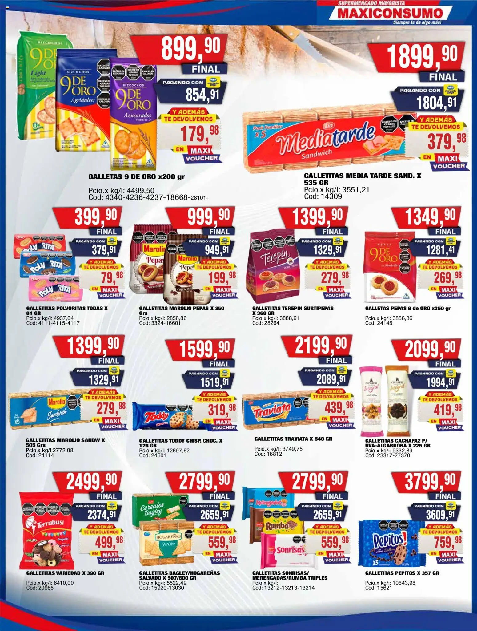 Maxiconsumo ofertas │ válido desde el 13.04.2026 | Página: 7 | Productos: Galletitas, Cereales, Bizcochos, Galletas