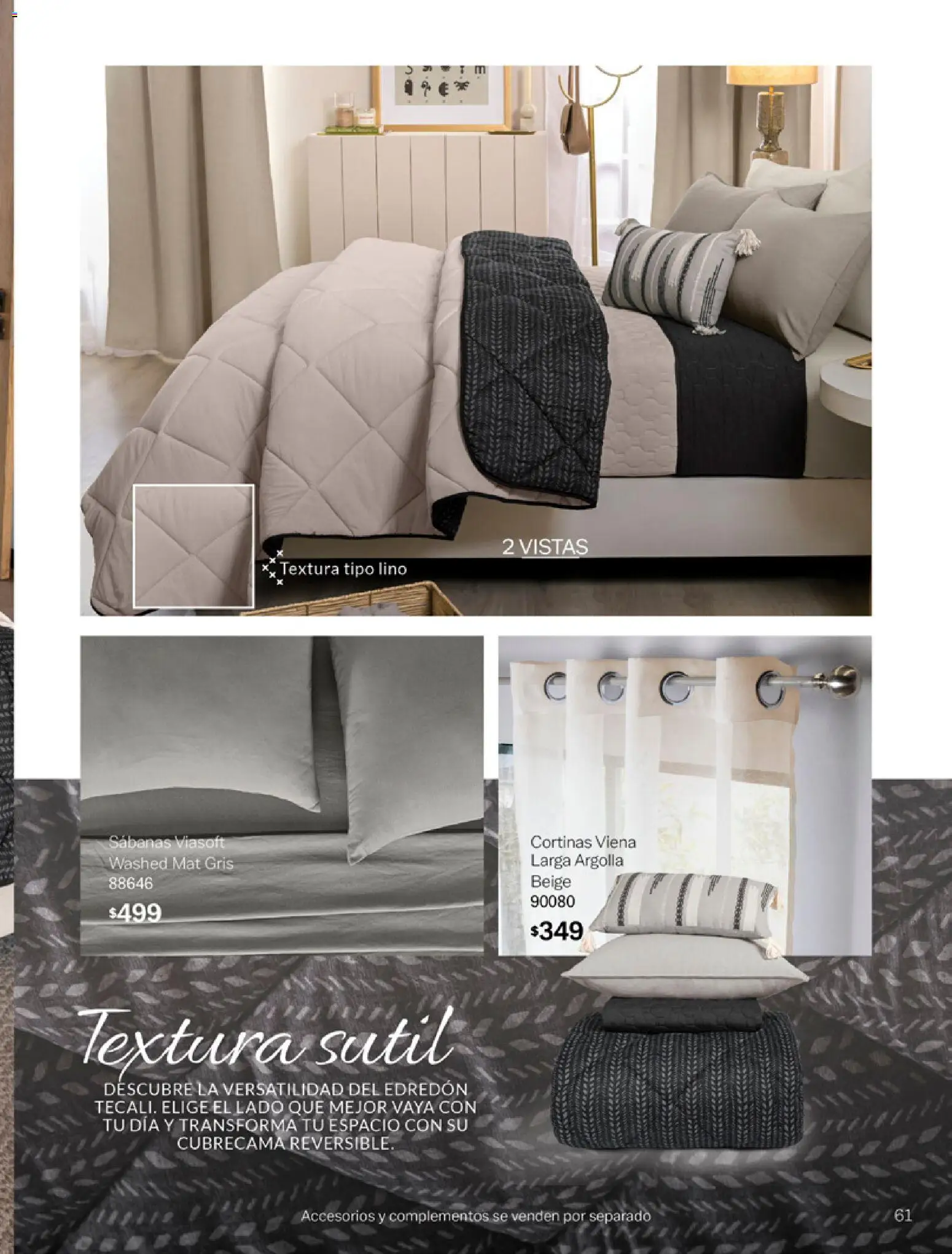 Nuevas ofertas de Vianney válidas en toda la República Mexicana desde el 06.03.2026. ¡Encuentra las mejores ofertas en Vianney catálogo Tu hogar, nuestra pasión! | Página: 63 | Productos: Sabanas, Cortinas