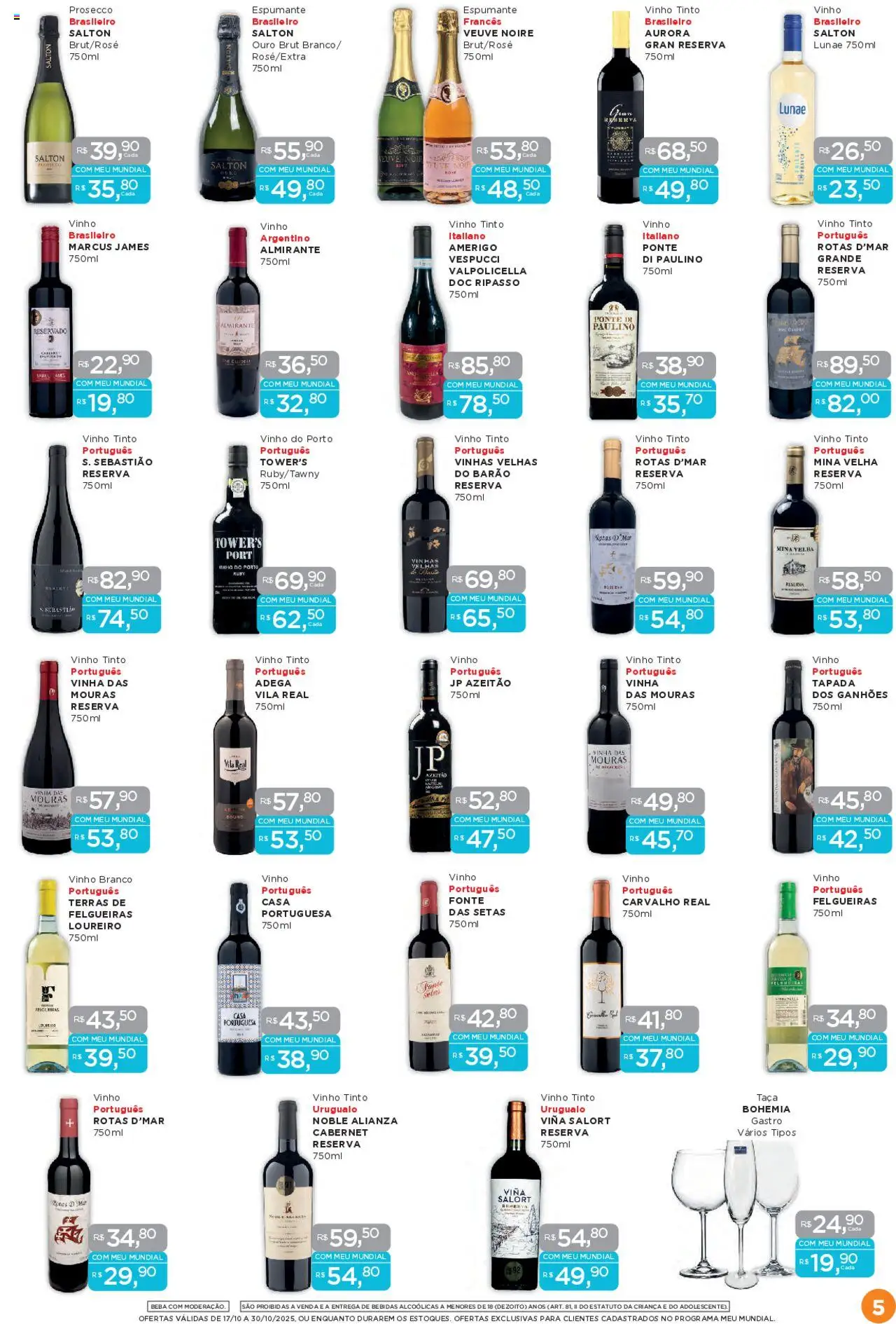 Mundial Folheto - válido de 17.10.2025 | Página: 5 | Produtos: Espumante, Vinho