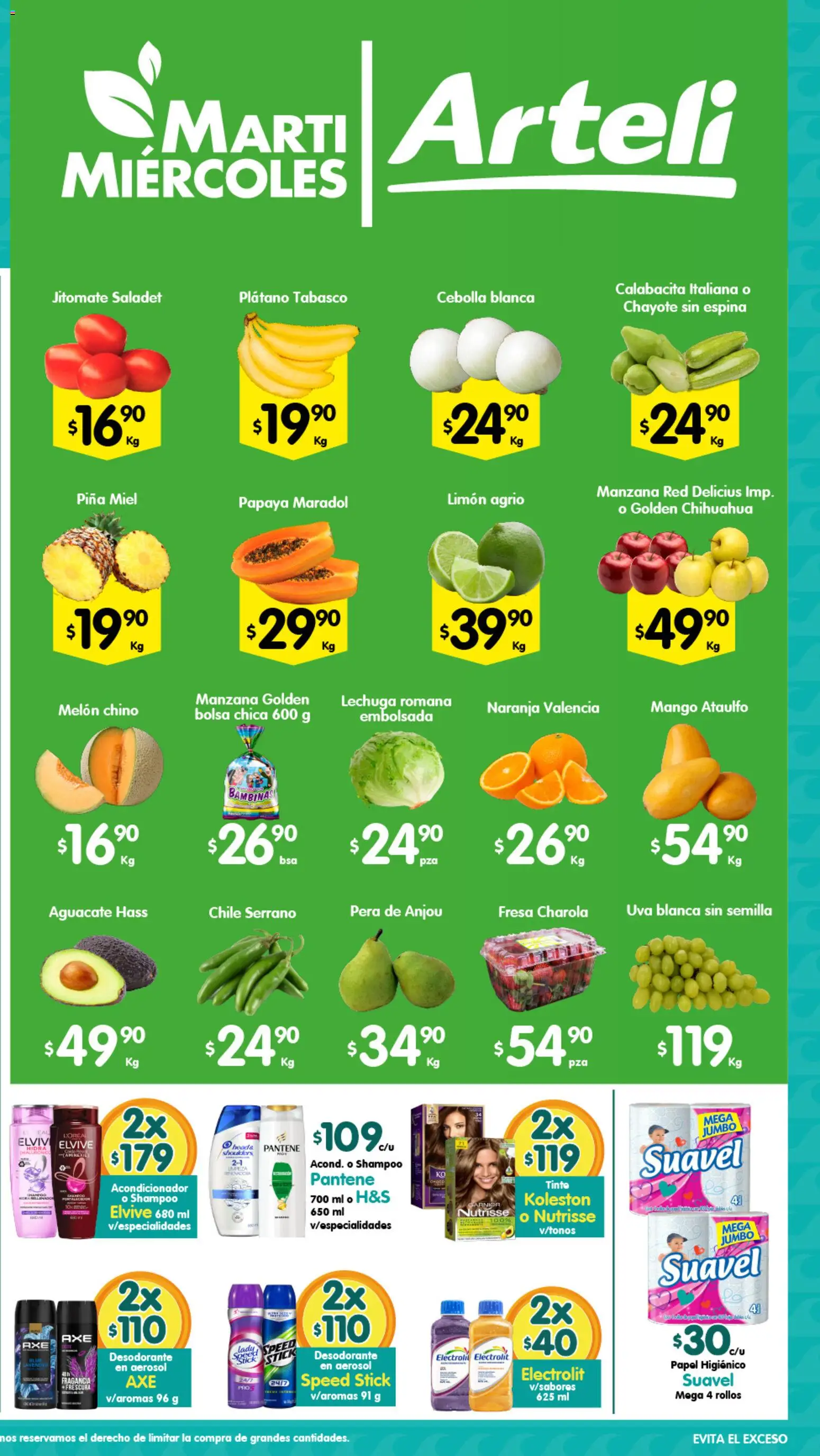 Nuevas ofertas de Arteli válidas en toda la República Mexicana desde el 17.02.2026. ¡Encuentra las mejores ofertas en Arteli folleto Valles! | Página: 2 | Productos: Fresa, Lechuga, Aguacate, Acondicionador