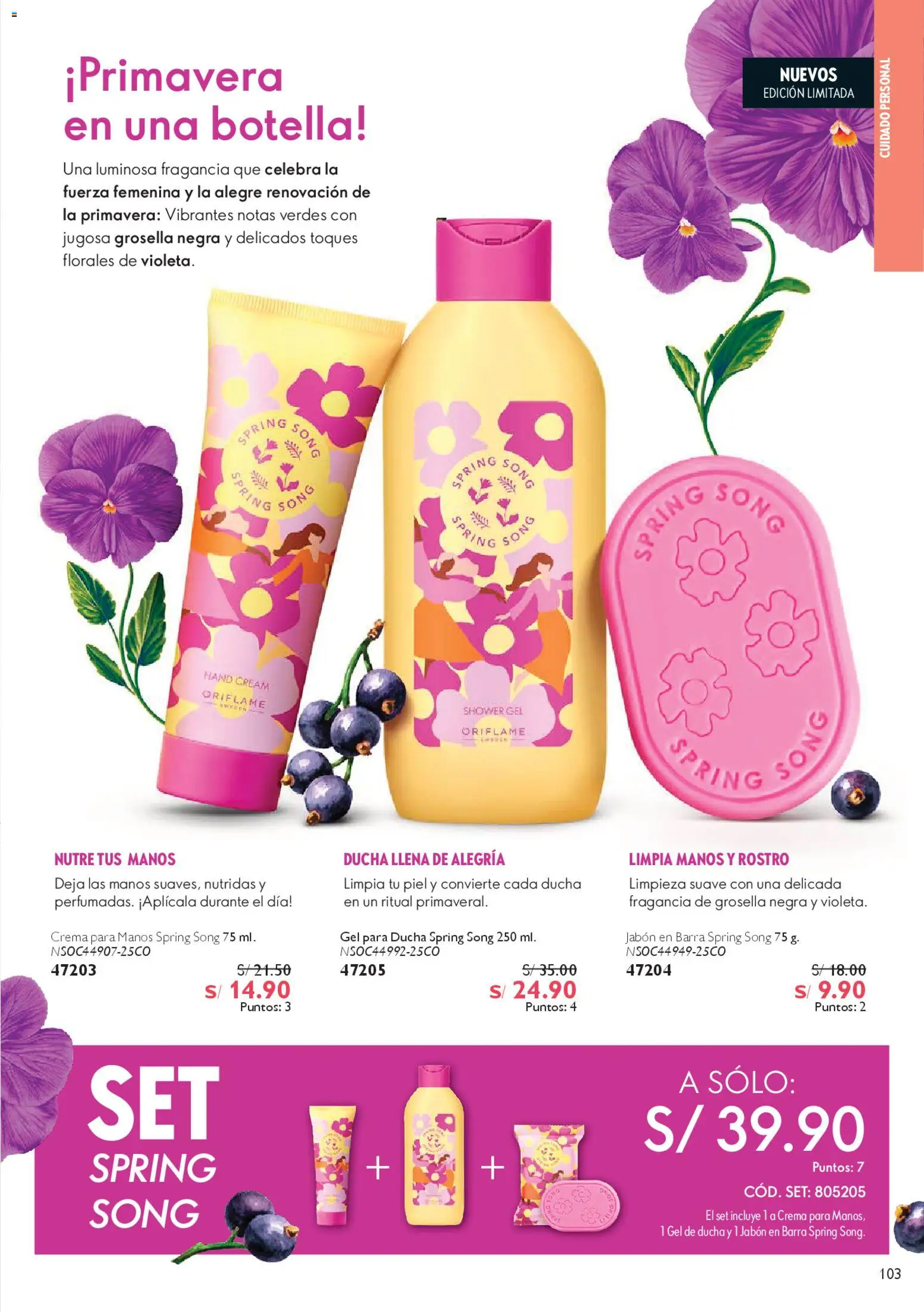 Catálogo Oriflame válido desde 28.03.2026 | Página: 103 | Productos: Jabón, Gel de ducha, Ducha, Crema