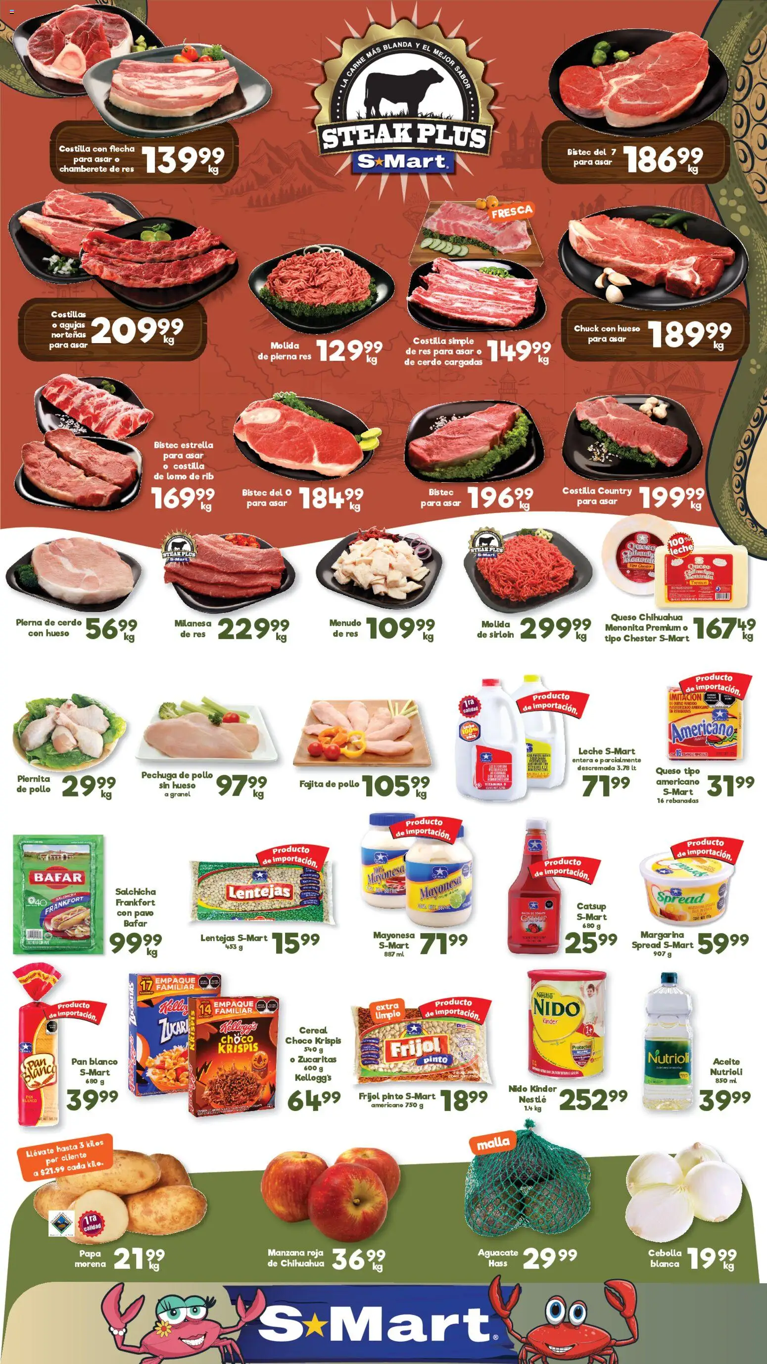 Nuevas ofertas de S-Mart válidas en toda la República Mexicana desde el 20.02.2026. ¡Encuentra las mejores ofertas en S-Mart folleto Reynosa! | Página: 1 | Productos: Cebolla, Lentejas, Queso, Aceite