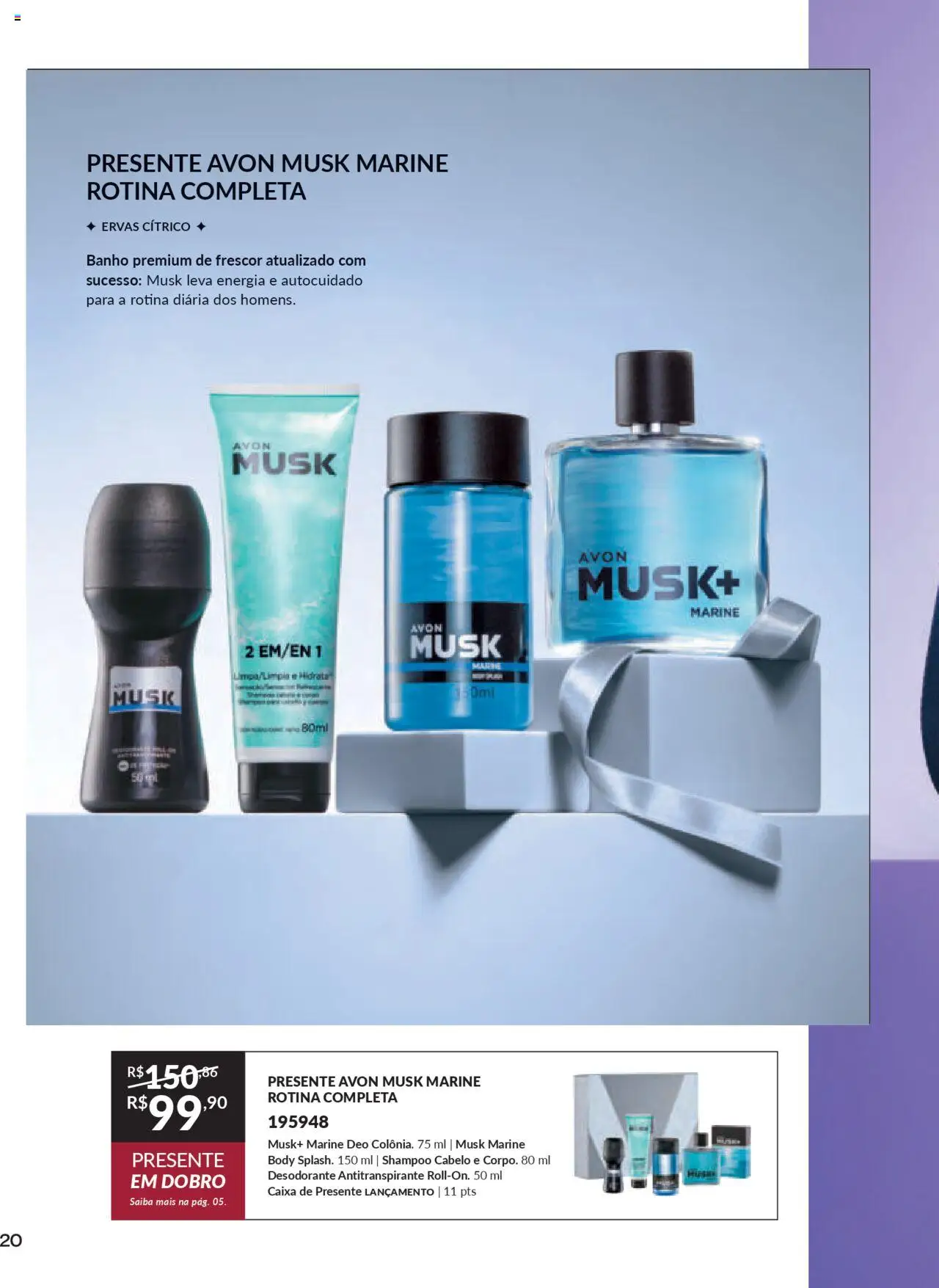 Avon Folheto - válido de 16.06.2025 | Página: 20 | Produtos: Shampoo, Desodorante, Caixa, Body