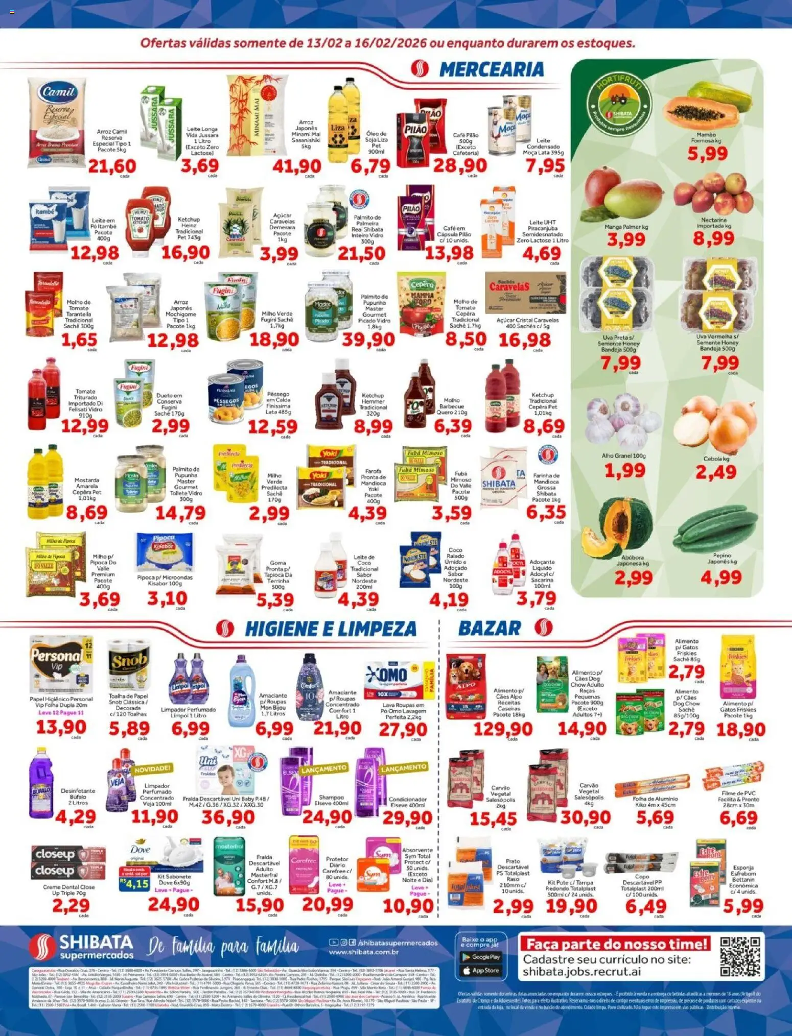 Shibata Folheto - válido de 13.02.2026 | Página: 2 | Produtos: Roupas, Ketchup, Sabonete, Açúcar