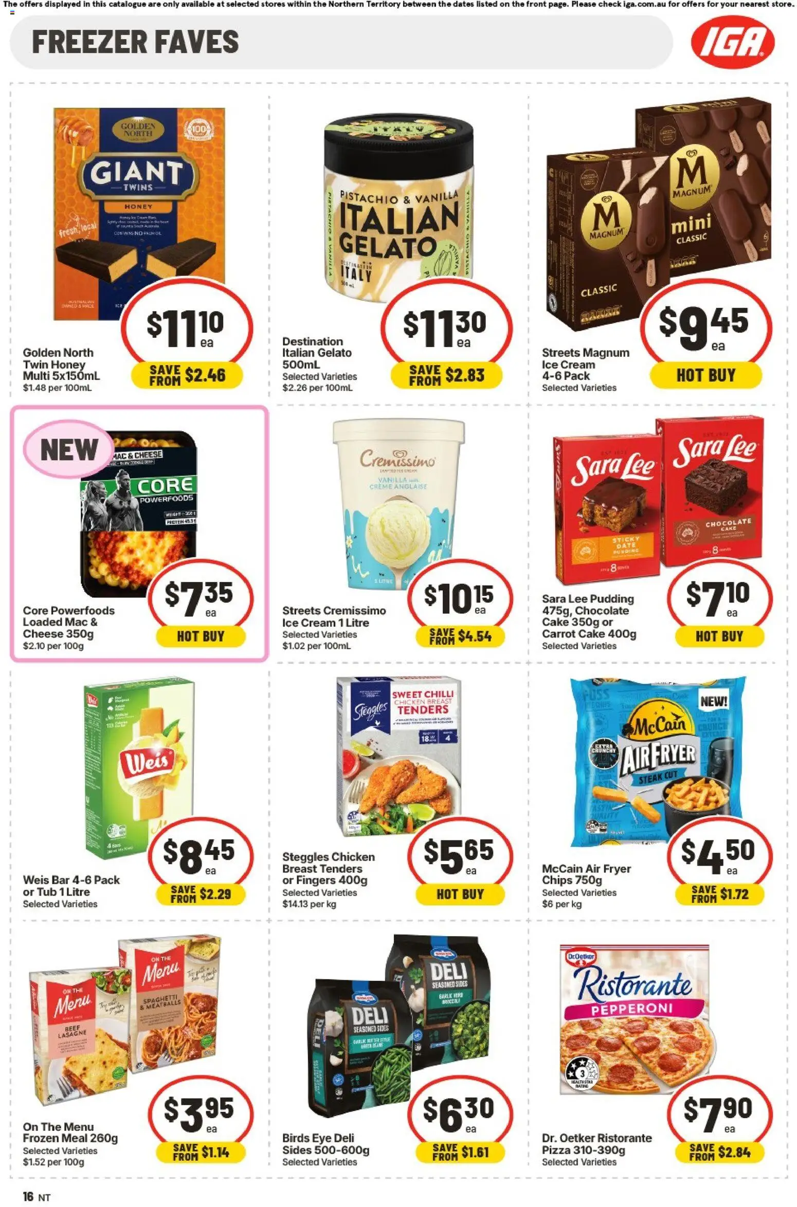 IGA catalogue - valid from 15.04.2026 | Page: 12 | Products: Chips, Pudding, Date, Freezer