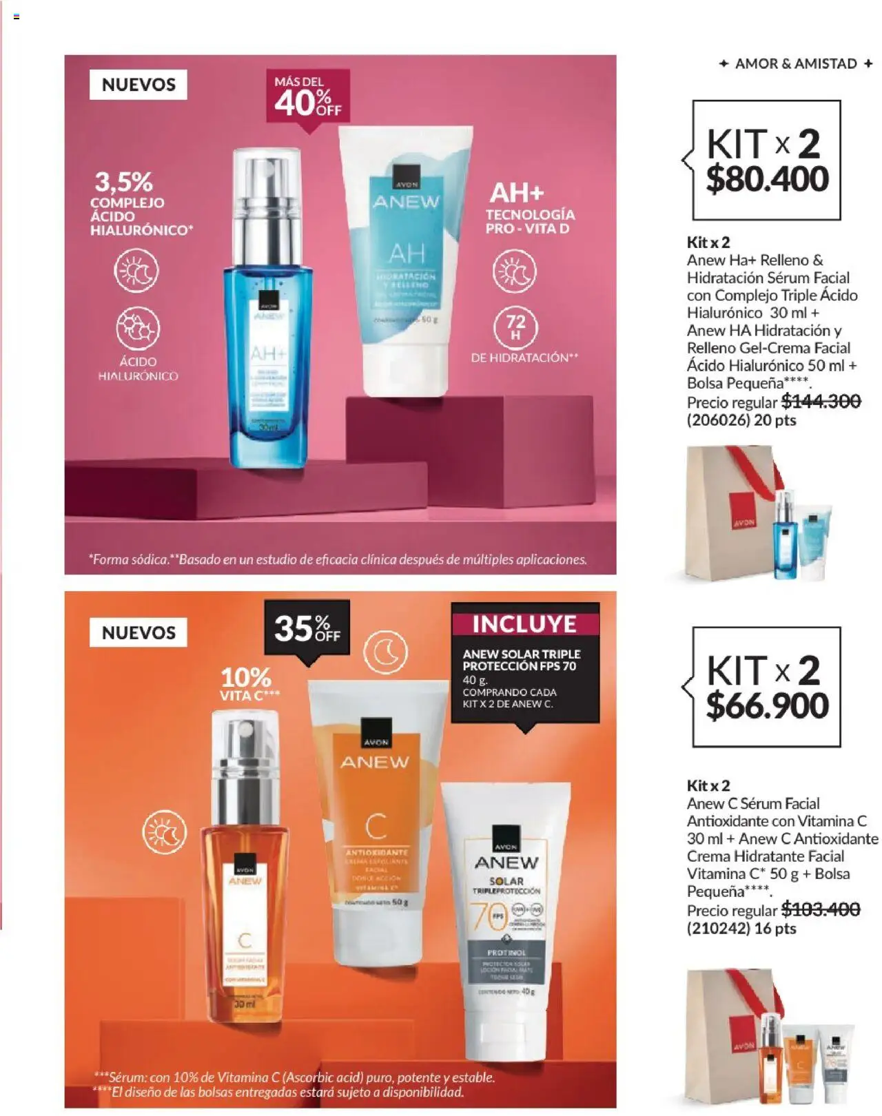 Avon revista - valida desde el 01.08.2025 | Página: 34 | Productos: Exfoliante facial, Bolsa, Serum, Protector solar