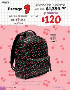Vista previa de Andrea catálogo Colegial , nuevo folleto de la tienda, válido en México a partir del 25.05.2025 | Página: 22 | Productos: Tenis, Zapatos, Mochila